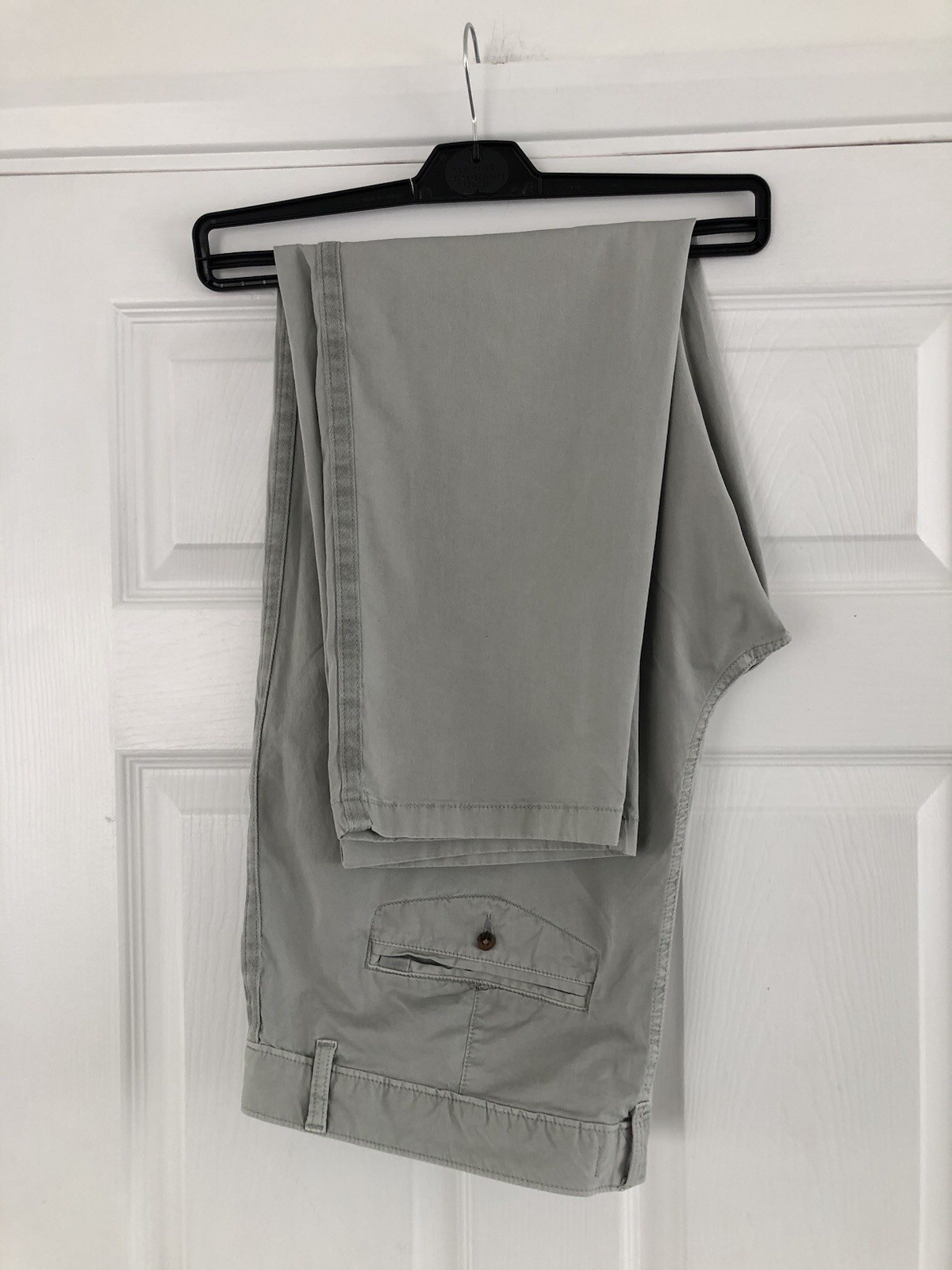 M&S Womens Light Grey Chinos Trousers Uk Size 18 L29in