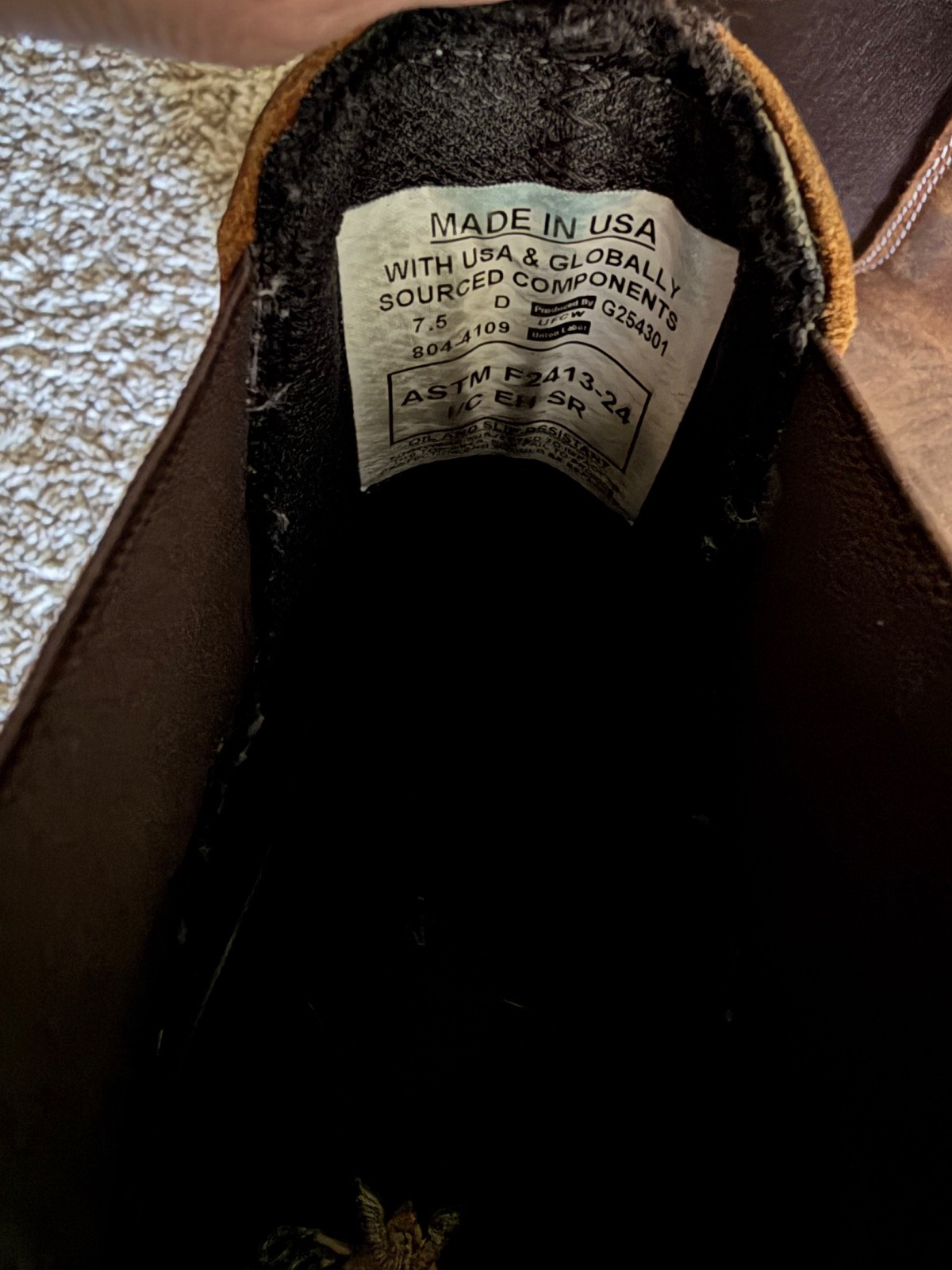 Made In USA. Thorogood Composite toe 6in work boots. Mens size 7.5 D