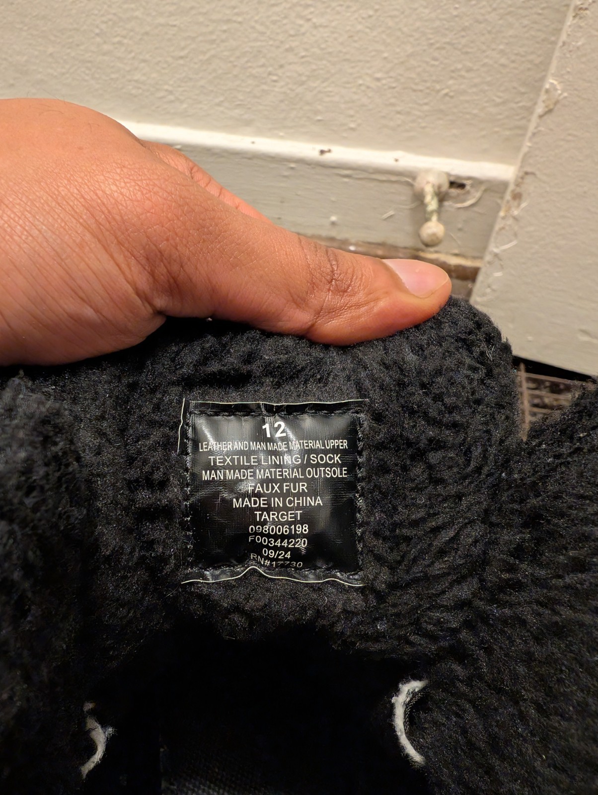 Weatherproof Winter Boots Black, Size 12