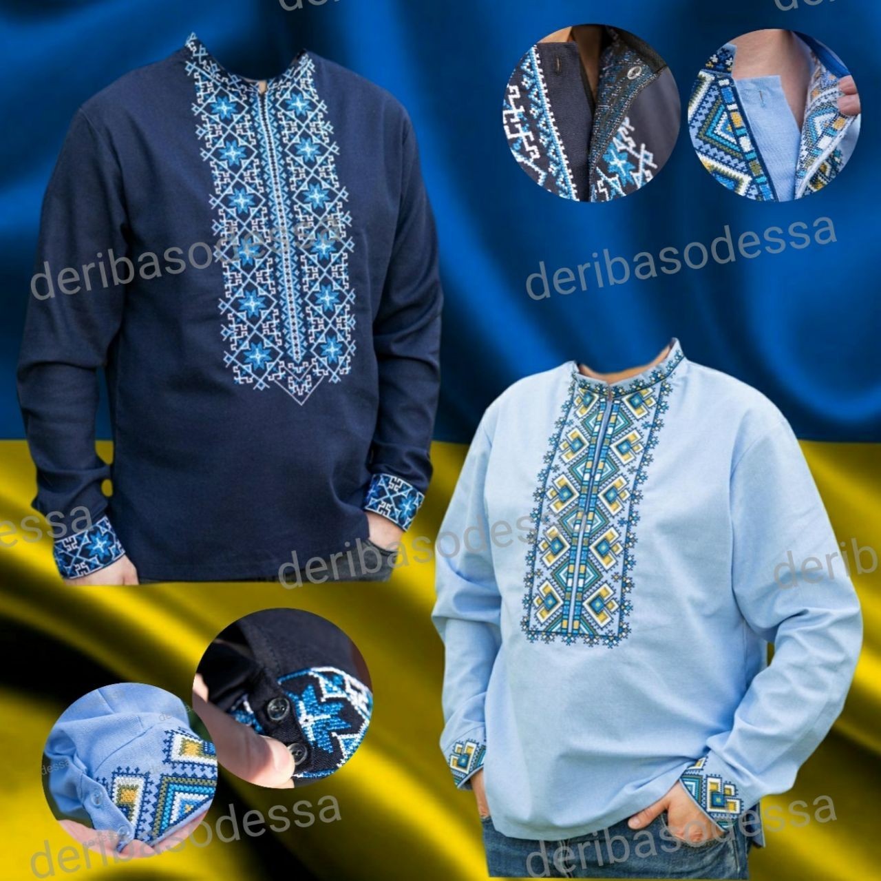 Traditional Ukrainian men’s embroidered shirt Vyshyvanka XS,S,M,L,XL 2XL,3XL,4XL