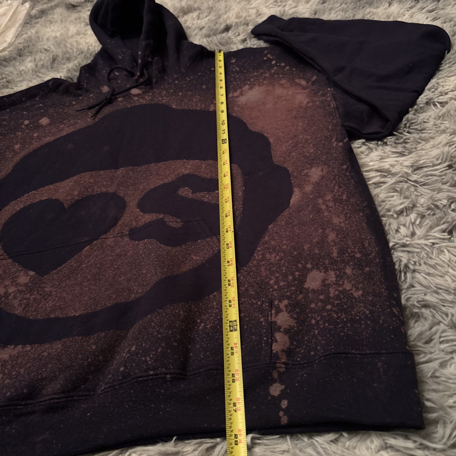 NWT Love Money Black Brown Waffle Back Hoodie XL