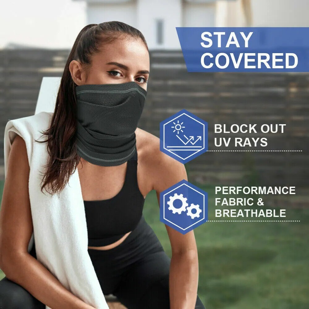 UV Protection Cooling Neck Gaiter Face Mask Scarf Men Women Neck Cover Bandana