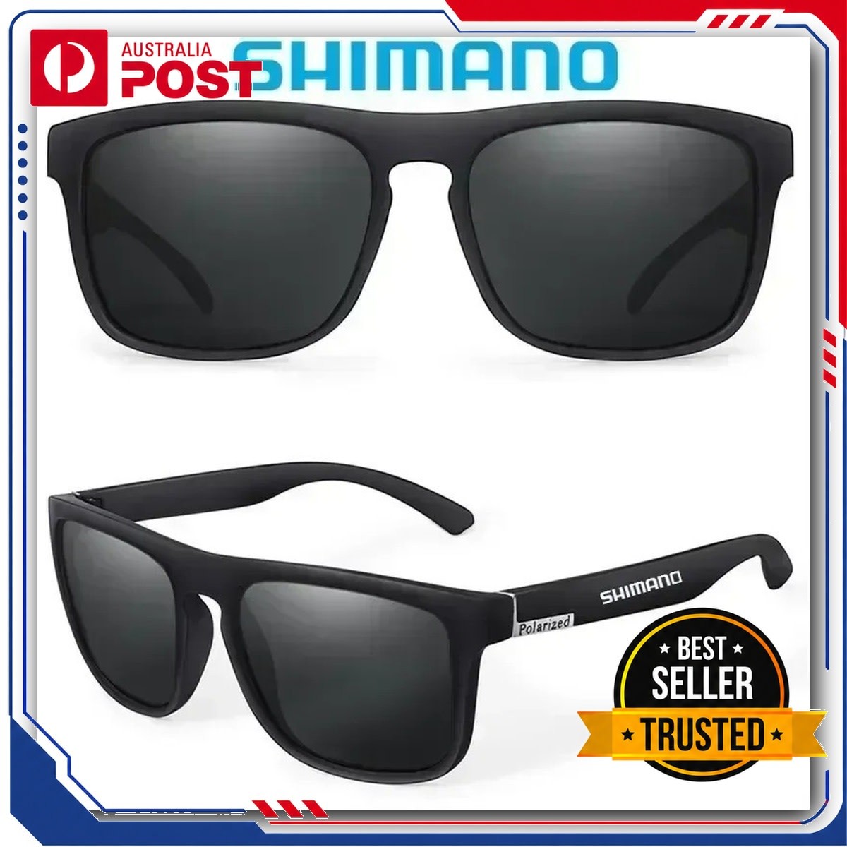 Shimano Men UV400 Polarized Sunglasses Fishing Sports Eyewear for Driving