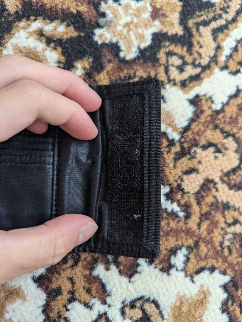 Porter Capsule Wallet Black Nylon Bi-fold Card Coin Pocket Used