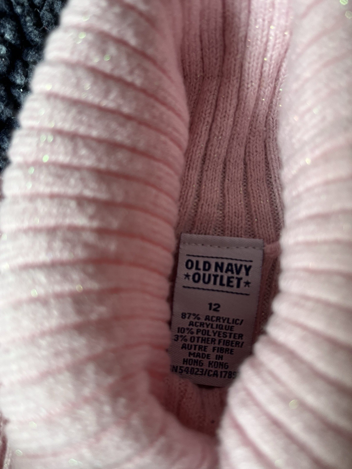 Vintage Early 2000s Light Pink Sparkly Turtleneck Kids 12 could Fit Women’s XS