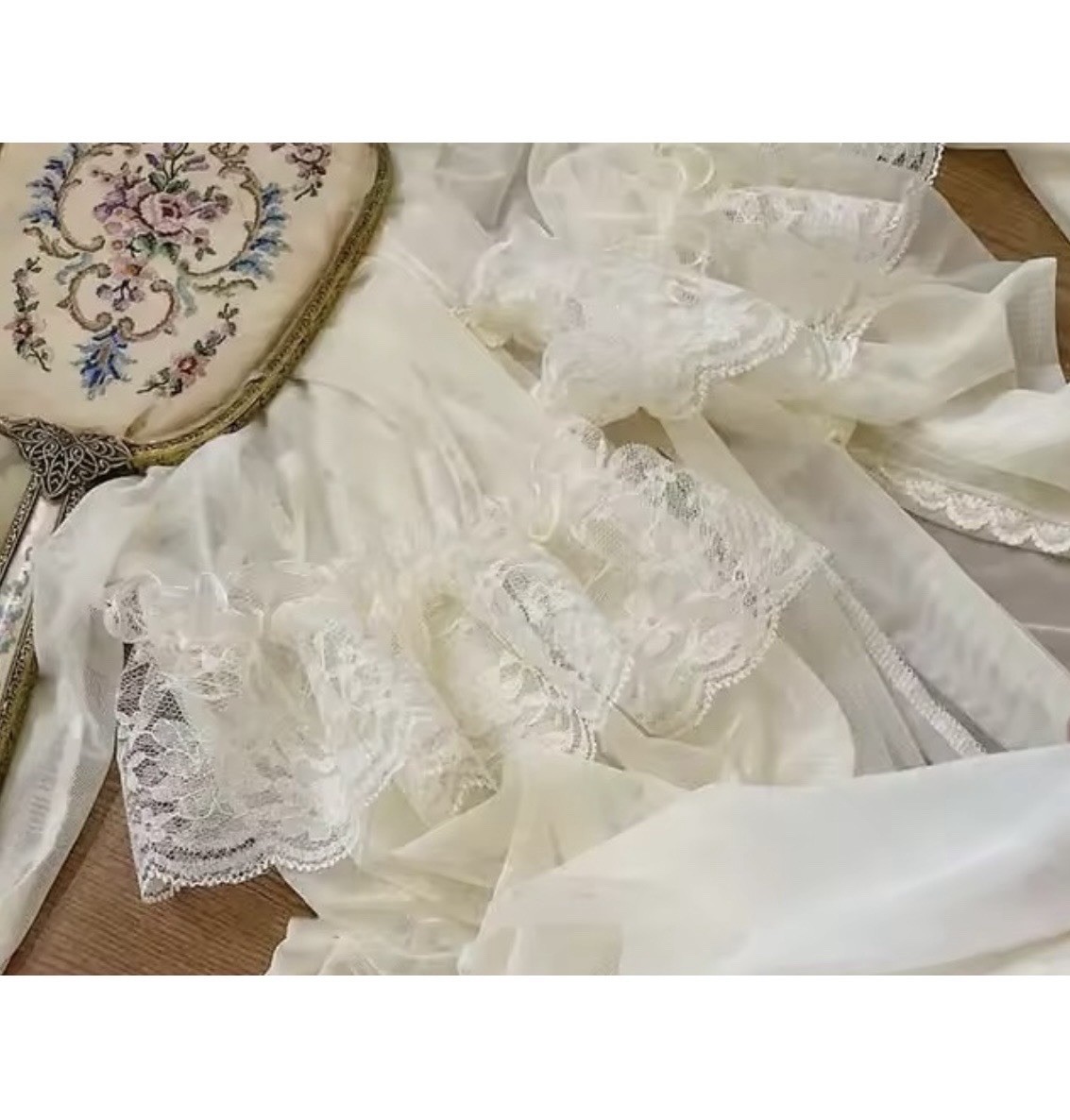 Vintage Style Nightgown & Robe Set Victorian Nightdress Romantic Sleepwear