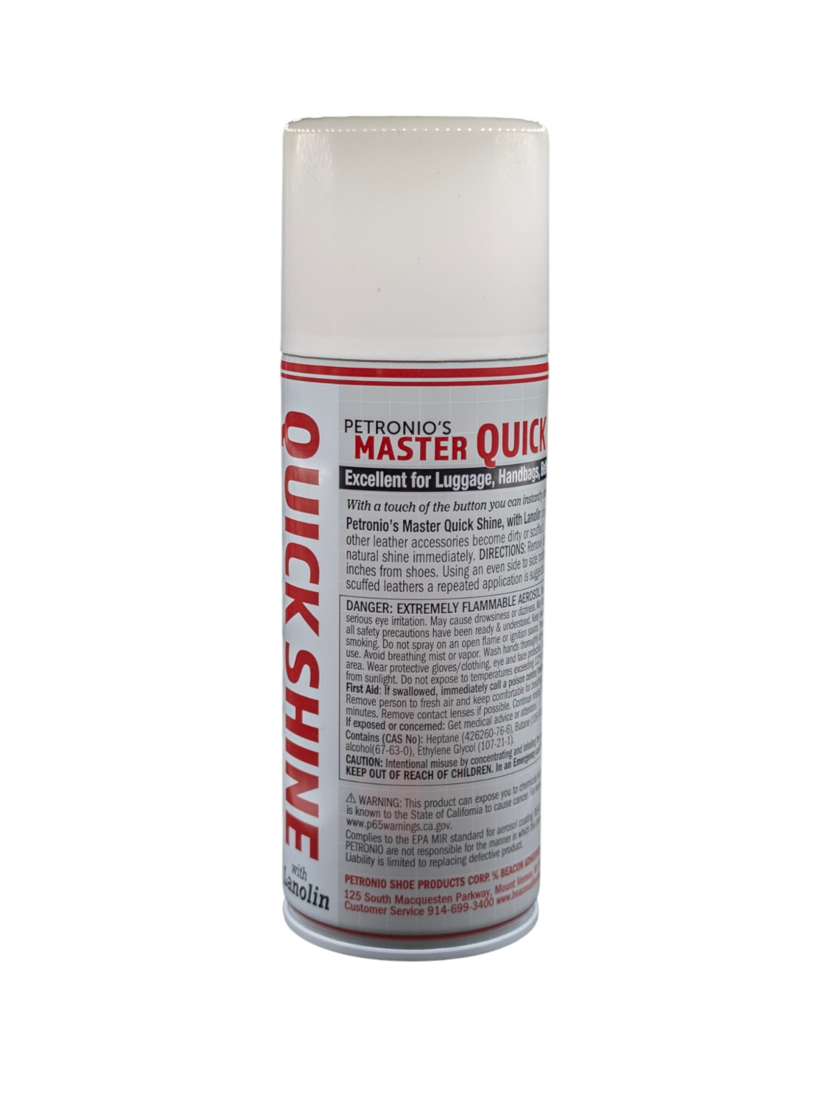 Master Quick Shine 10 oz can w/Lanolin – Shoe Shine -Boot Shine – Leather Belts