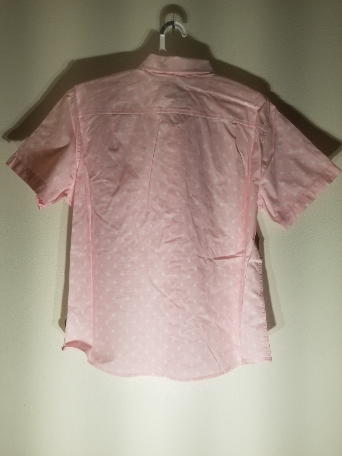 Goodfellow & Co Men’s Print Pink Geo Short Sleeve Button-Down Shirt Size L Slim