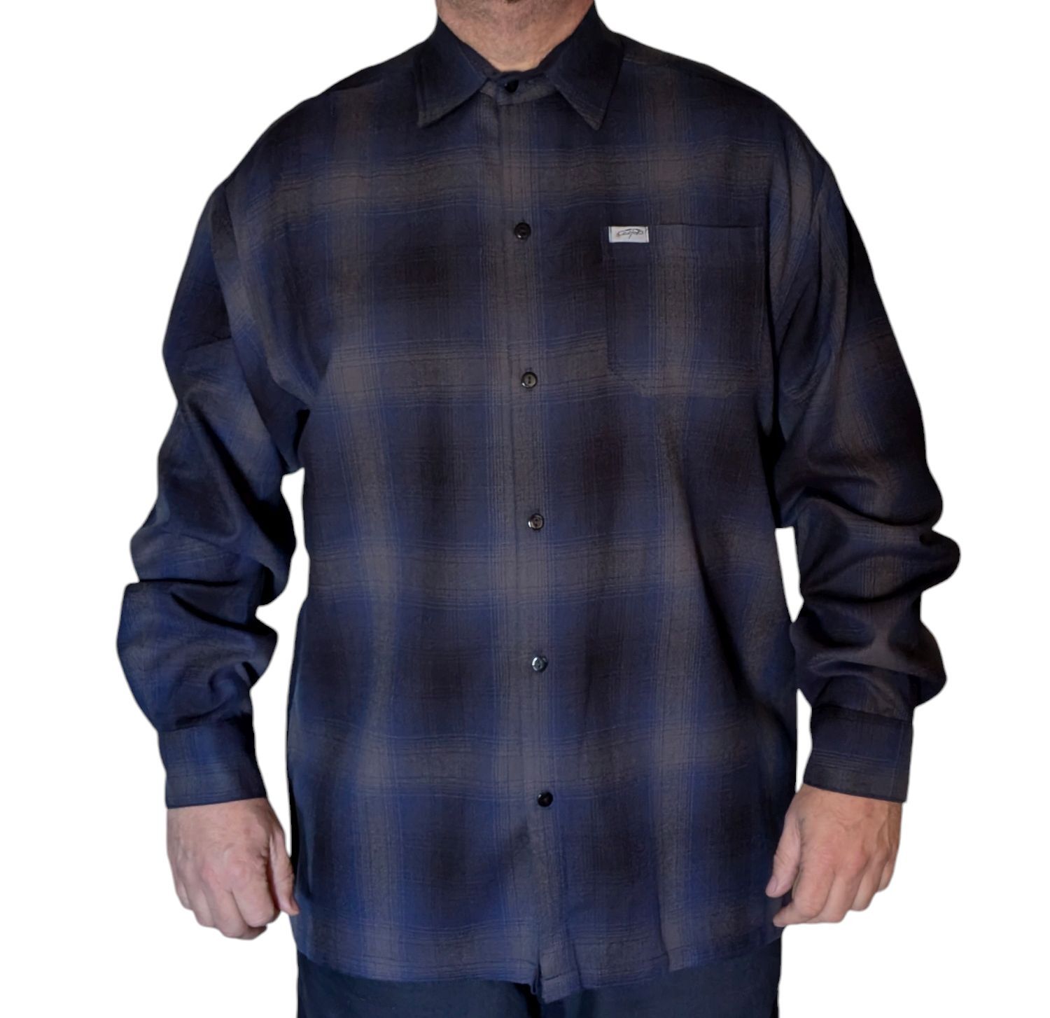 CALTOP OLD SCHOOL FLANNEL VETERANO LONGSLEEVE SHIRT PLAID SM-5X GANGSTER