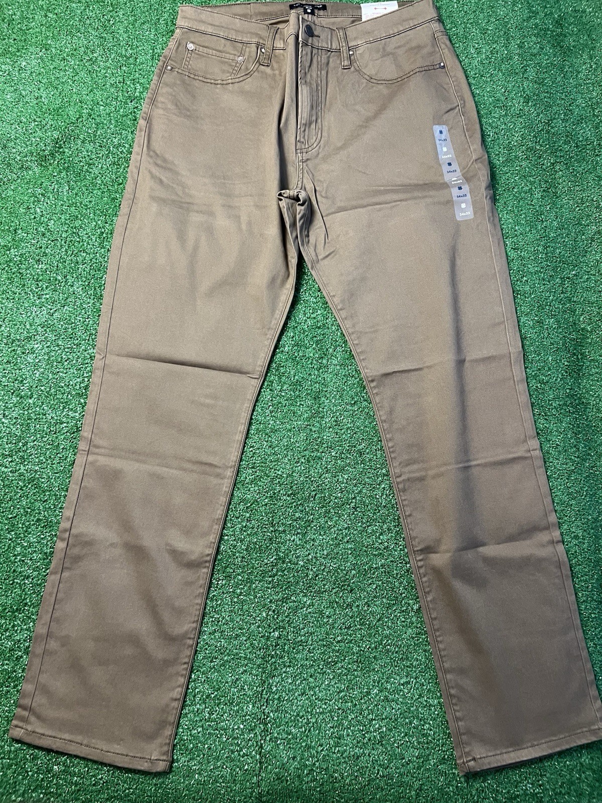 Lucky Brand Jeans Pants Mens 34×32 410 Athletic Straight Stretch Brown – NEW $99
