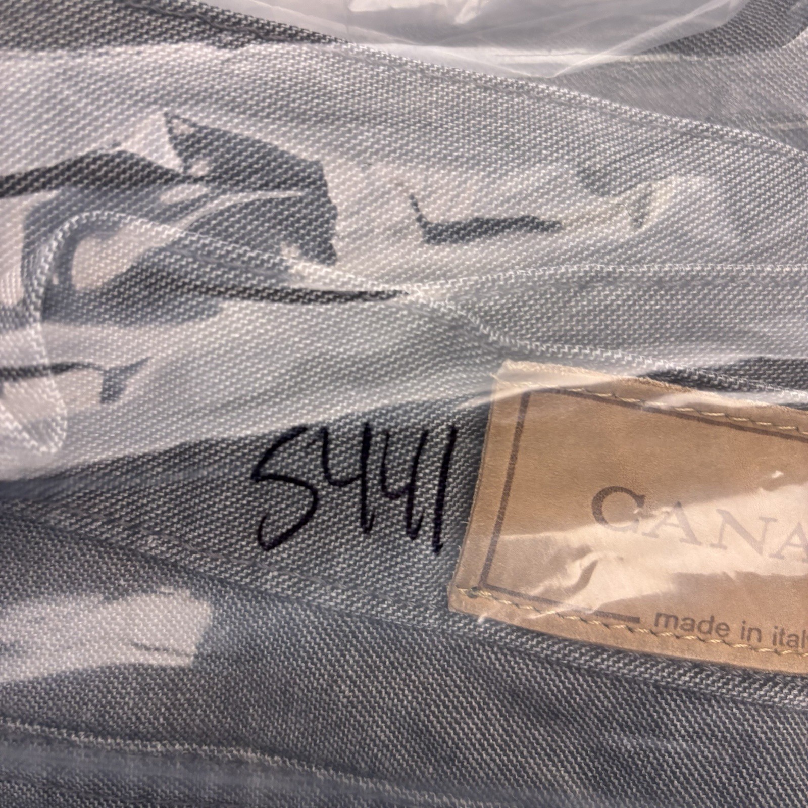 Canali Pants Mens Size 37×29 (56) Gray Cotton Luxury Made In Italy Casual
