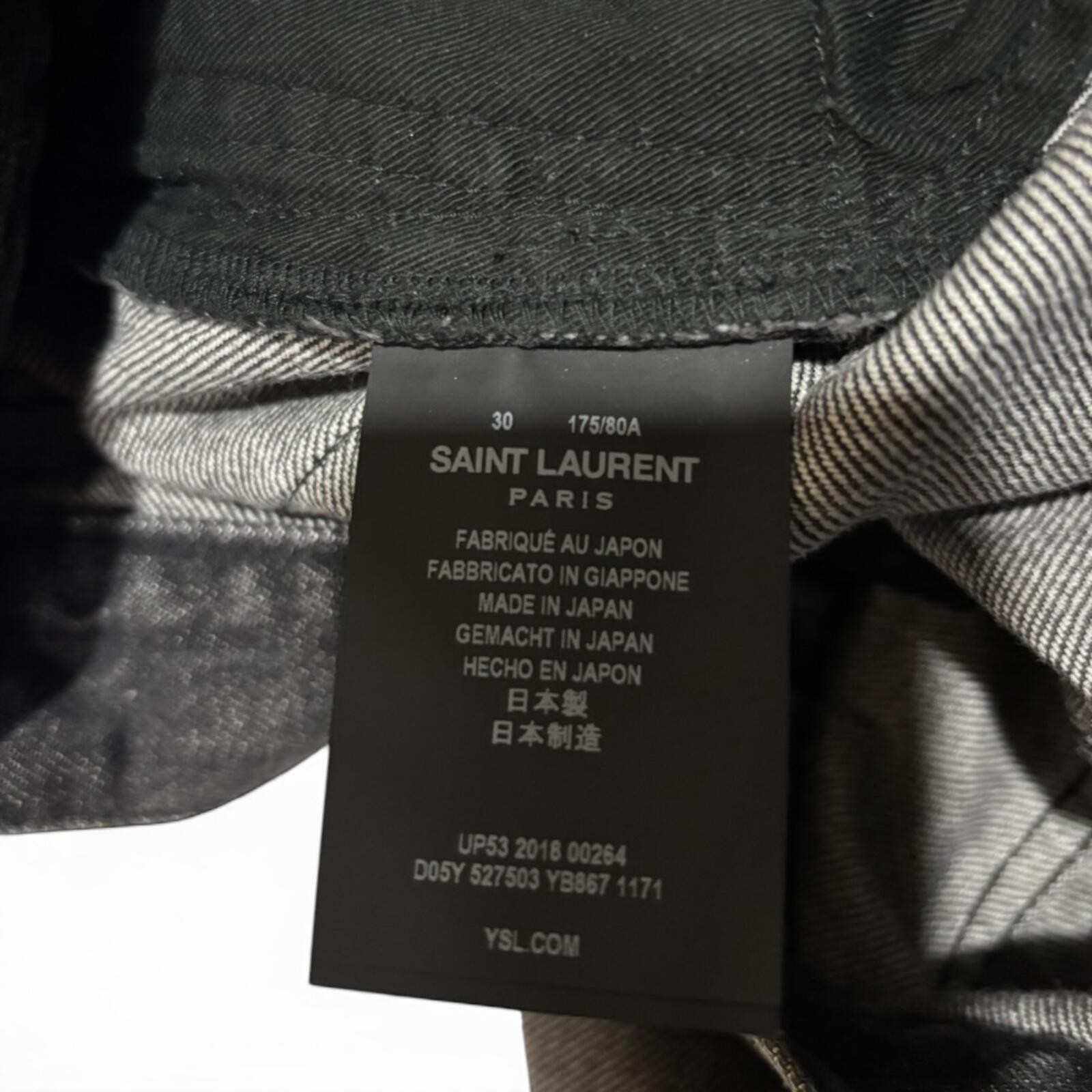 Saint Laurent Paris D02 Black Washed Denim Jeans