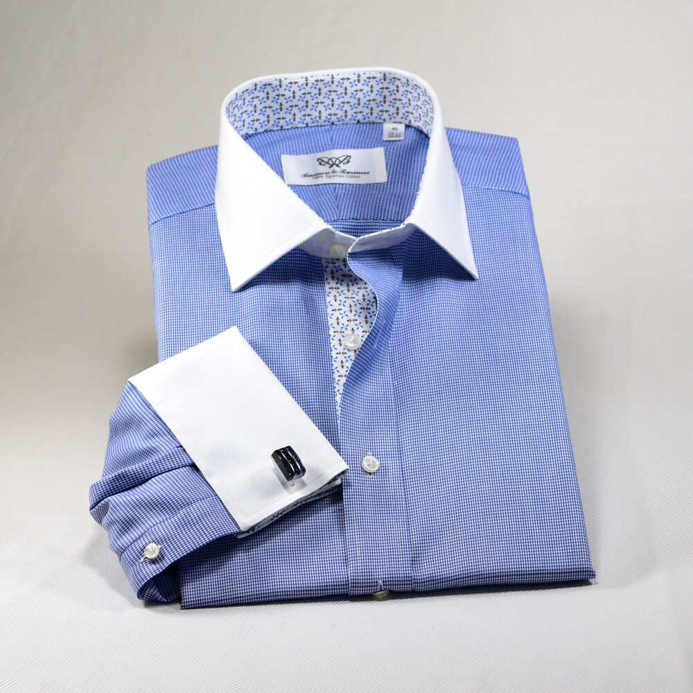 Light Blue Oxford Formal Business With Windmill Inner Lining Professional Dress
