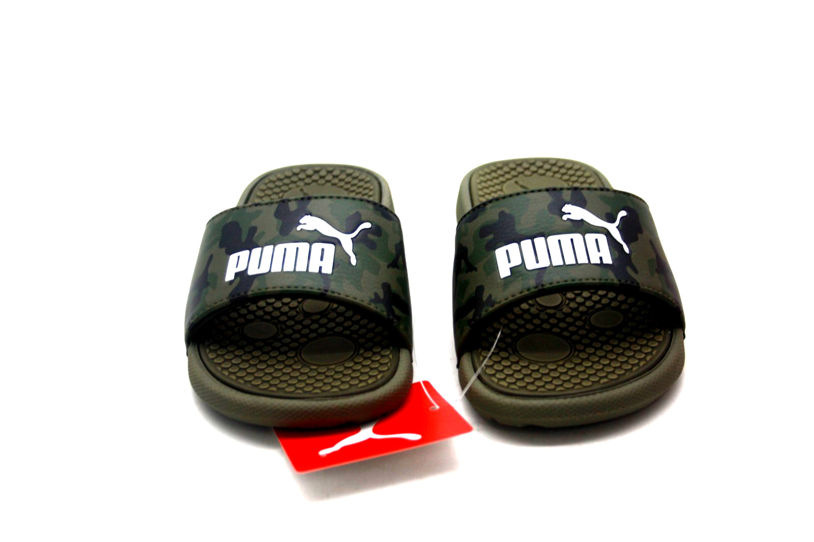 PUMA COOL CAT CAMO BX PS SLIDE SANSDAL 382626-01 DARK OLIVE /WHITE LITTLE KIDS