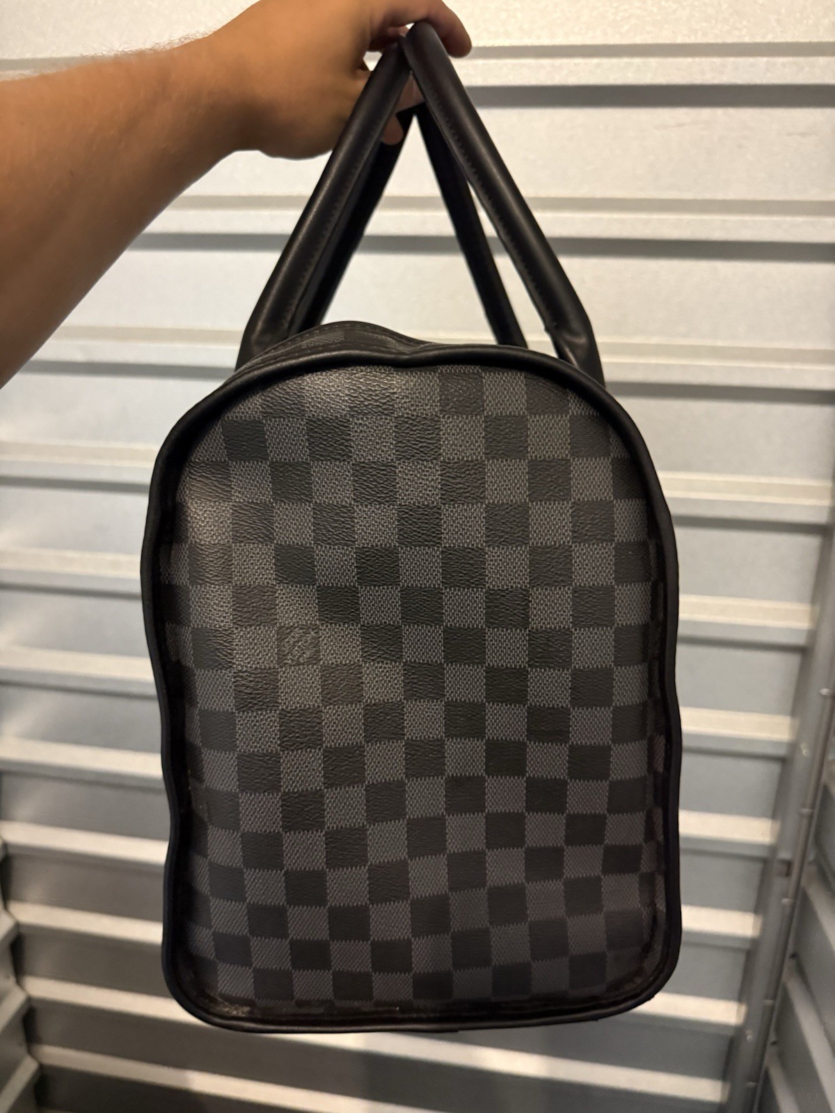 Louis Vuitton Keepall Bandouliere Duffle Black Leather