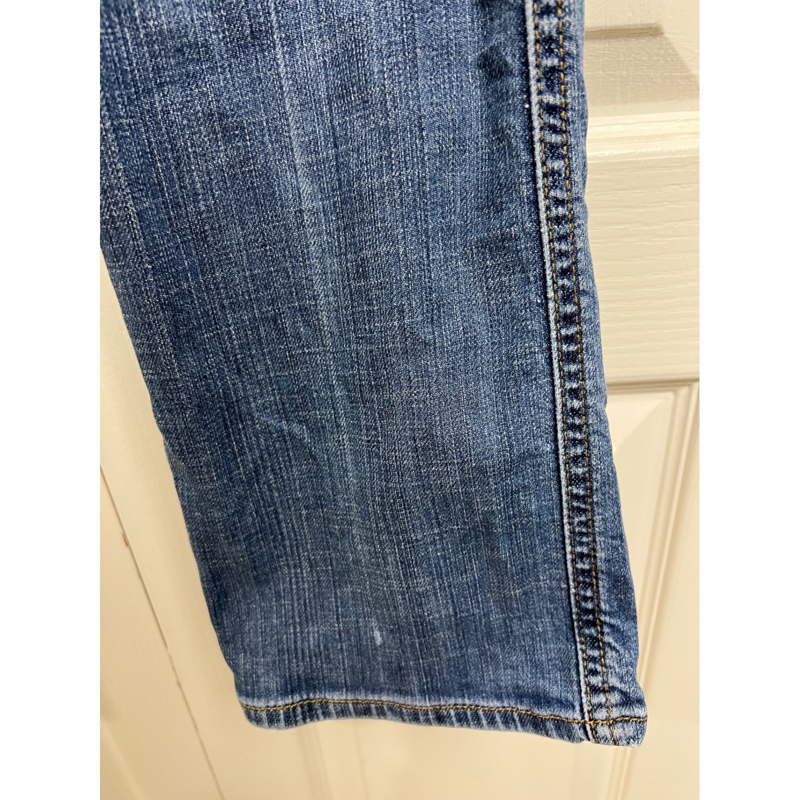 Ralph Lauren Women’s Bootcut Jeans Size 28 Blue Stretch Denim Embroidered A48