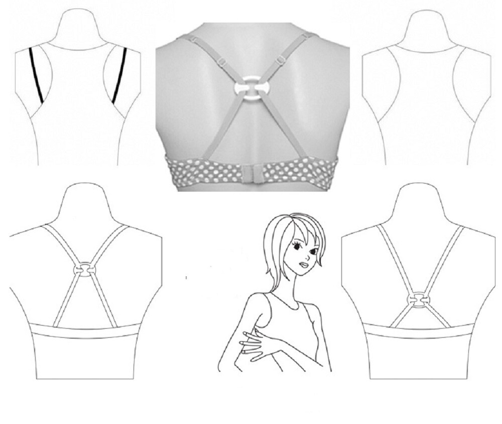8-Piece Cleavage Control Bra Holder Clips – Hide Bra Clasp Strap Buckle Adjuster