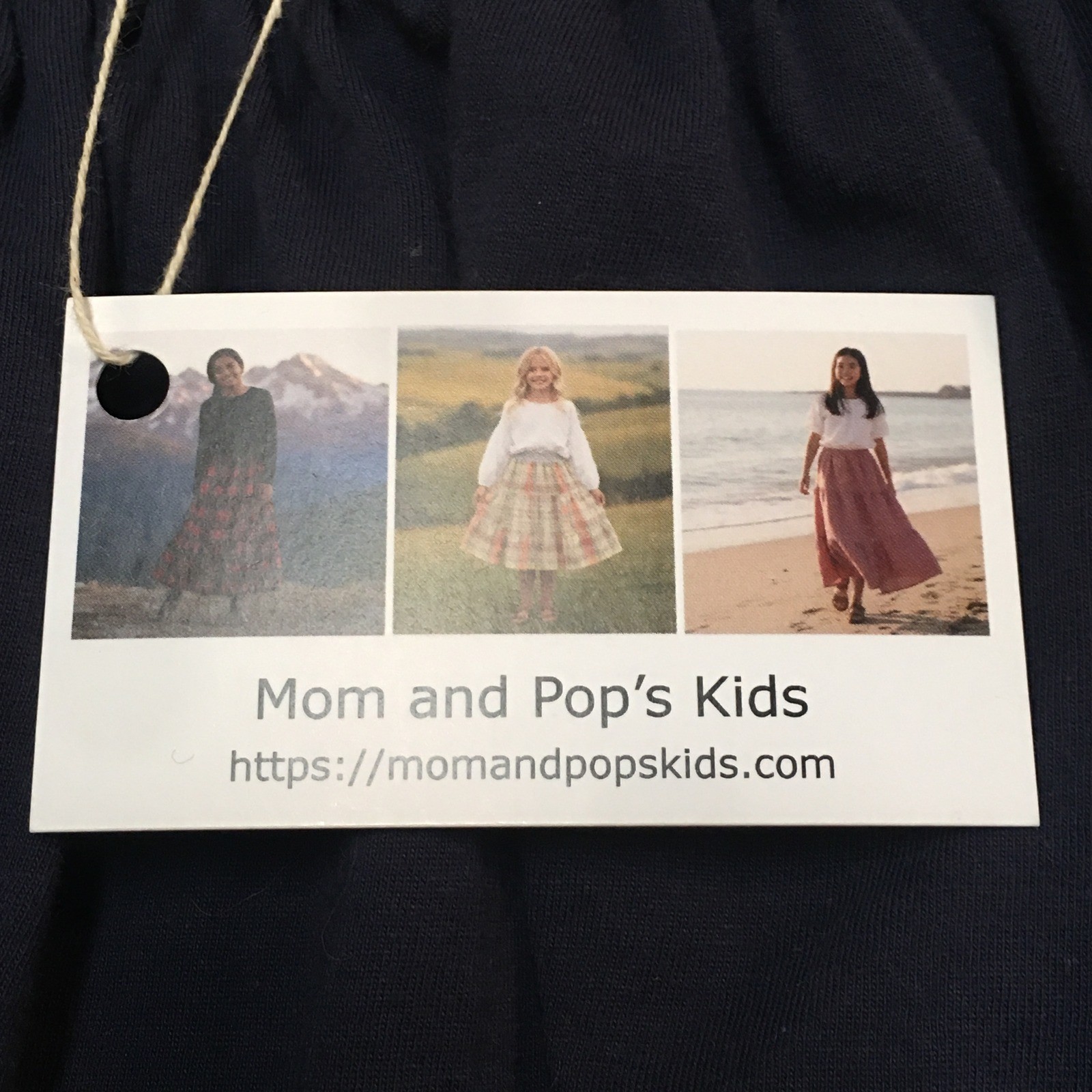 Skirt Girls 10/12 Maxi Navy Blue 100% Cotton Jersey Mom and Pop’s Kids Straight