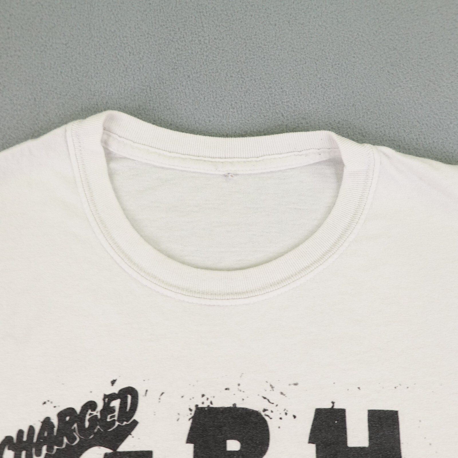 Vintage Charged GBH Shirt Mens Large White No Survivors Punk Rock Band Tee Y2K ^