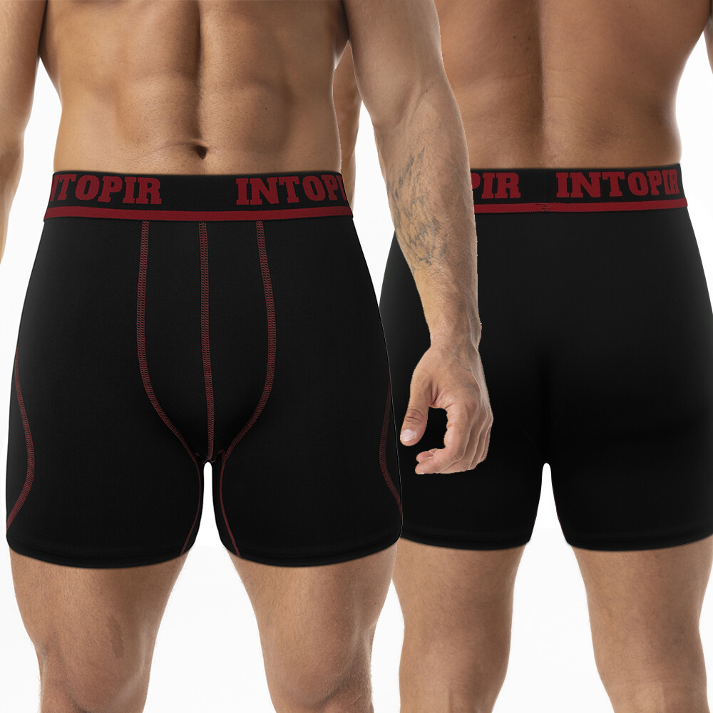 5PCS Anti-Chafing Mens Boxer Briefs Shorts Long Legs Underpants Trunks Underwear