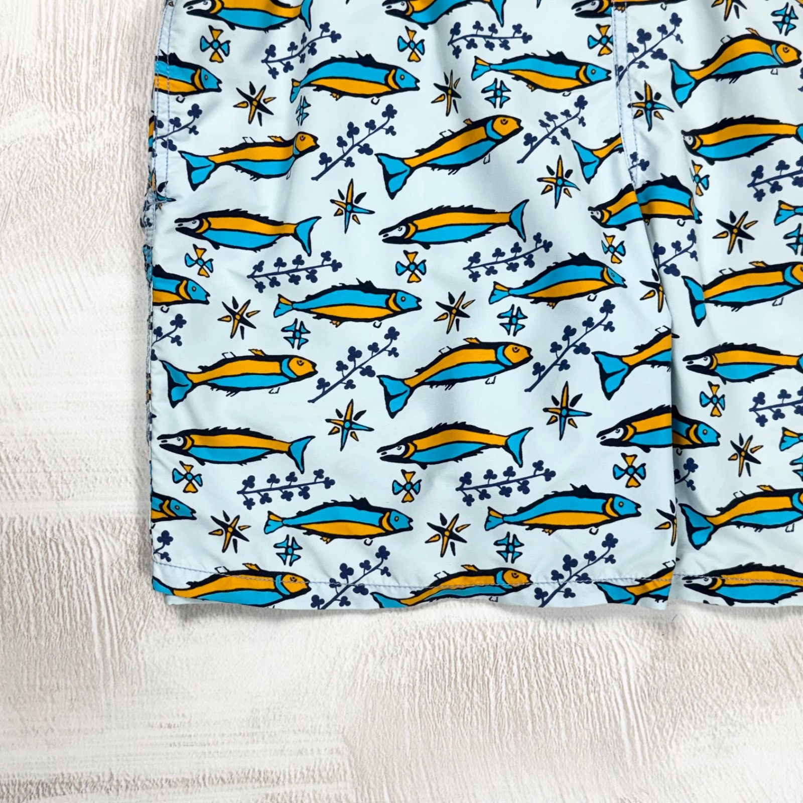Vilebrequin Men’s Luxury Moorea Fish Print Blue Swim Shorts Trunks Size XXL