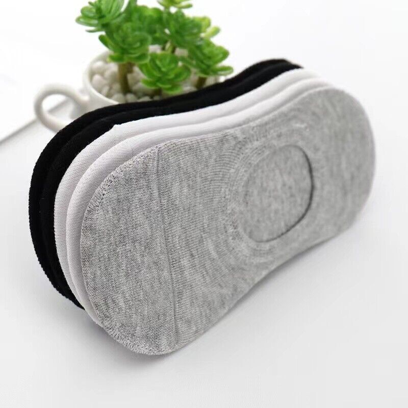 3-12 Pairs Men Invisible No Show Nonslip Loafer Low Cut Solid Cotton Socks US