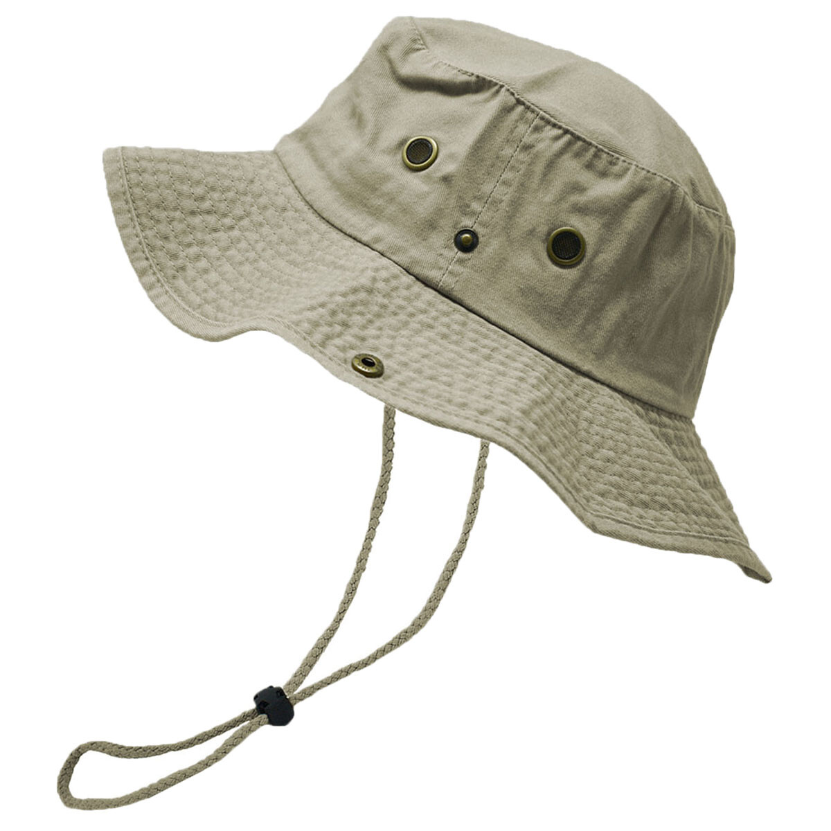 100% Premium Cotton Bucket Hat Fishing Sun Safari with Chin Strap Boonie Cap Hat