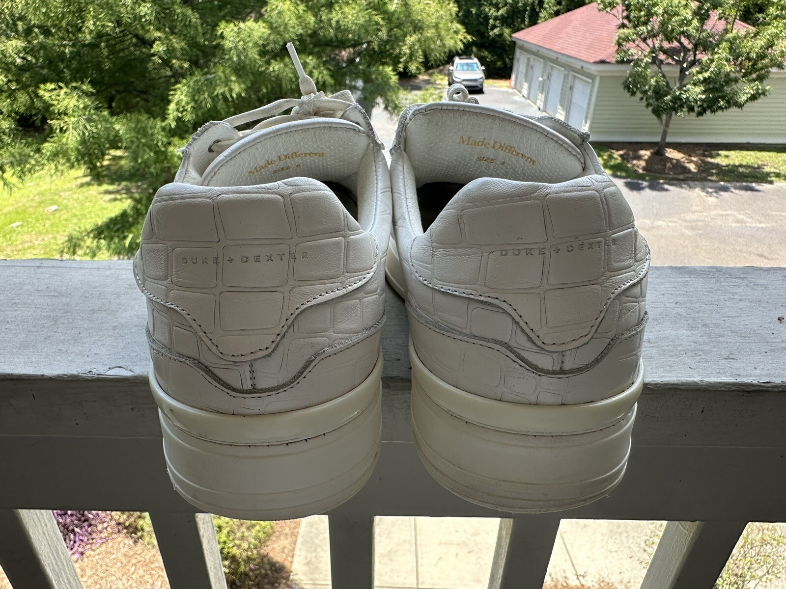 *RARE* Men Duke And Dexter Sneaker Retail $280- White Crocodile – (discontinued)