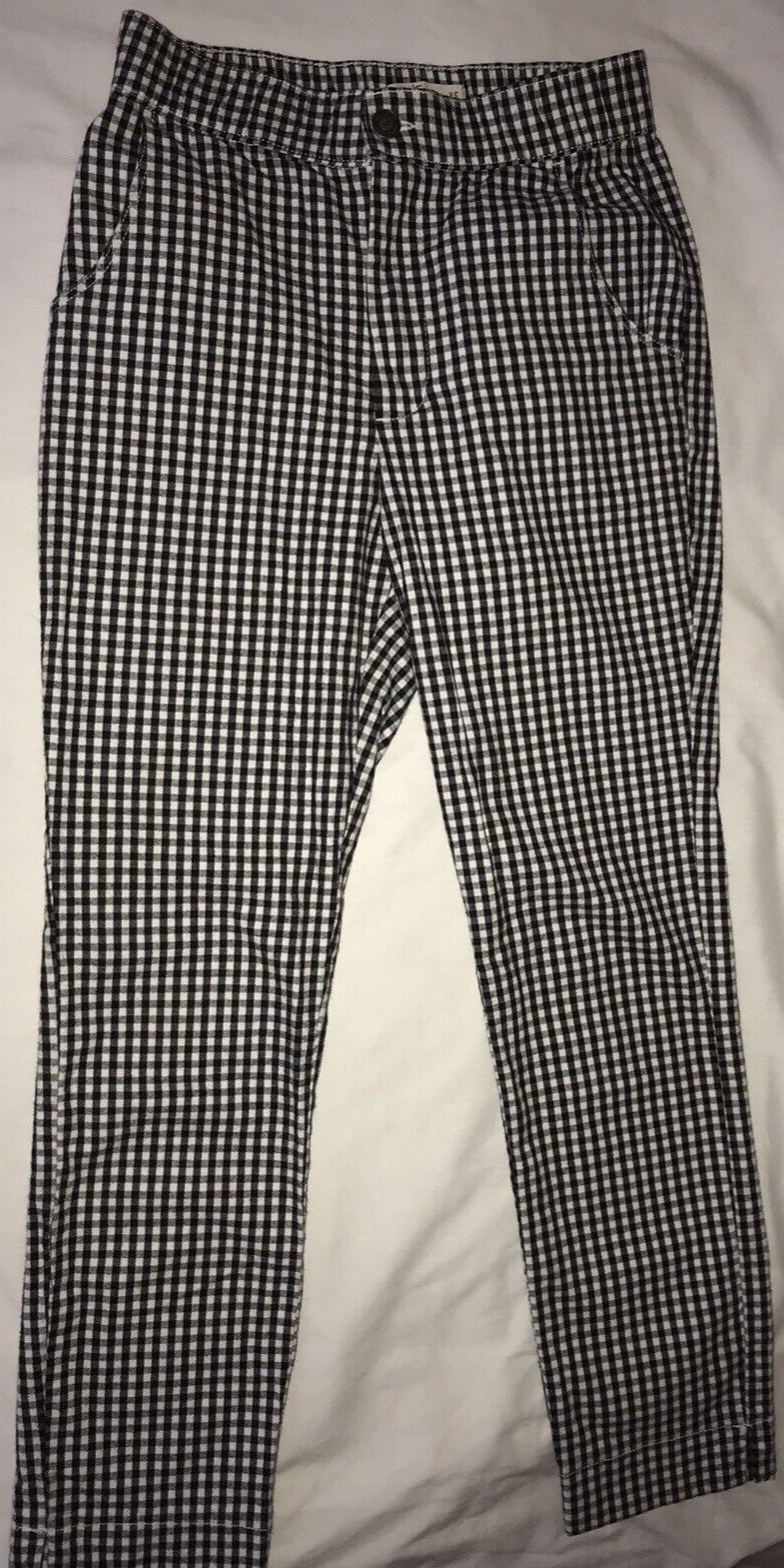 Hollister Black and White Checkered Pants Woman XS