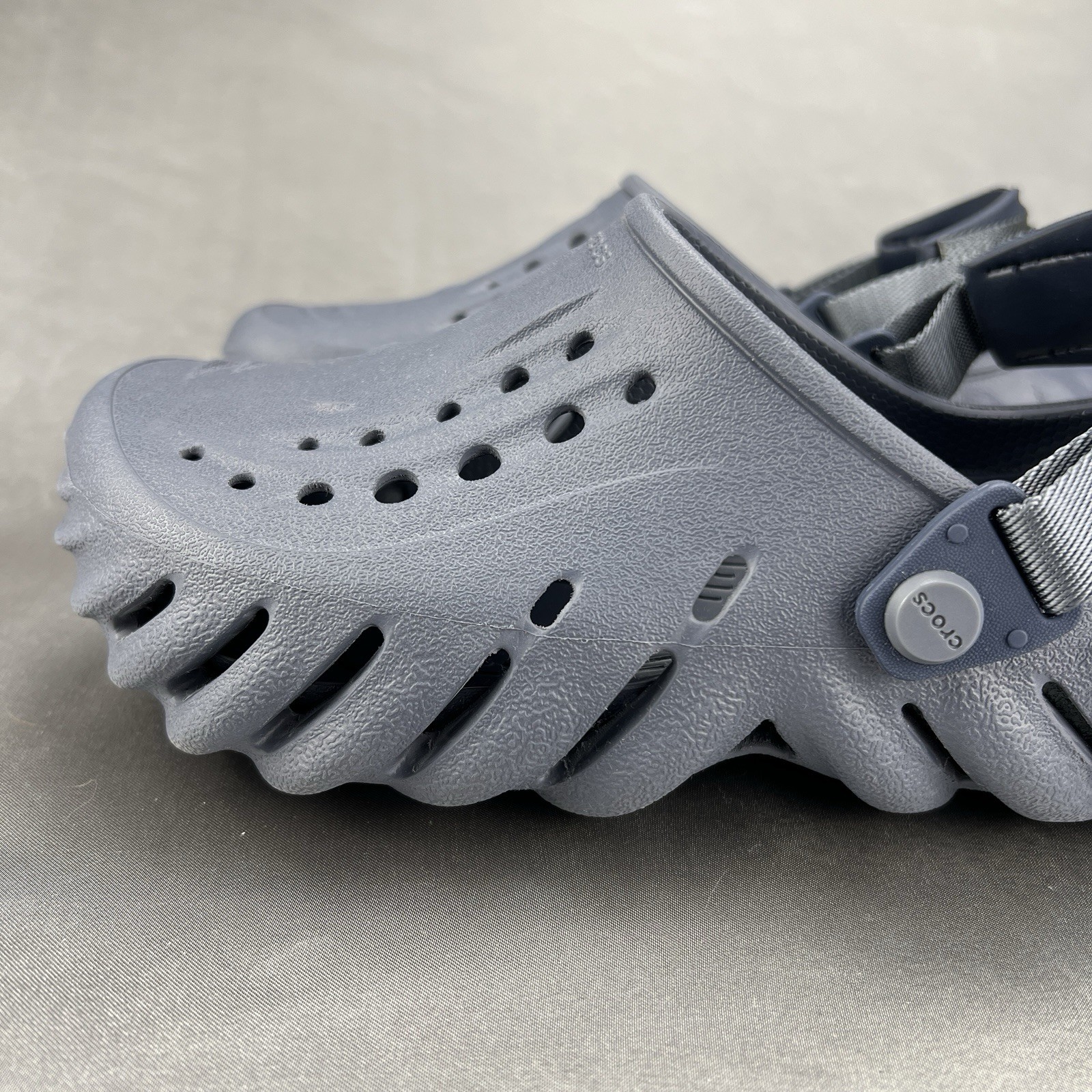 Crocs Echo Clog Concrete Slip On Shoes Men 4 Women 6 Unisex Summer Beach Worn 1x