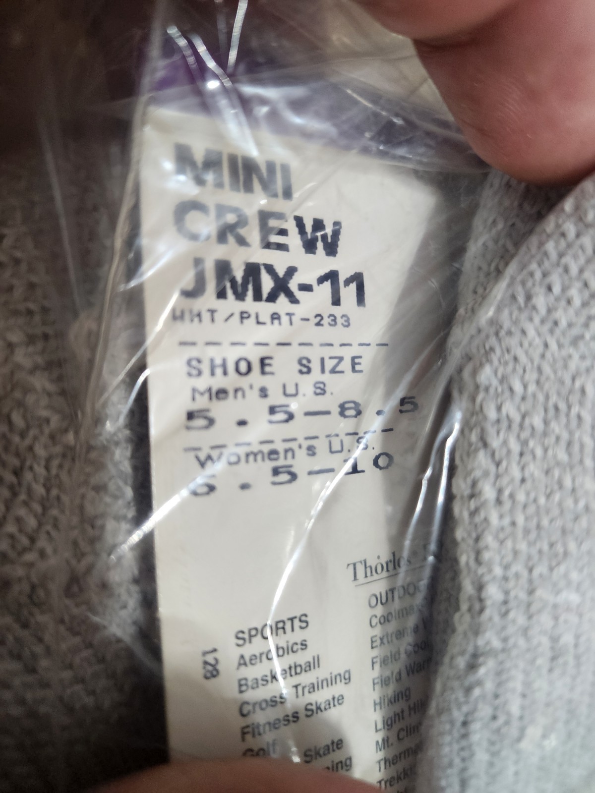 Lot 3 Pack Thorlos JMX-11 Mini-crew Running Padded Sport Sock Sz Med Unisex USA