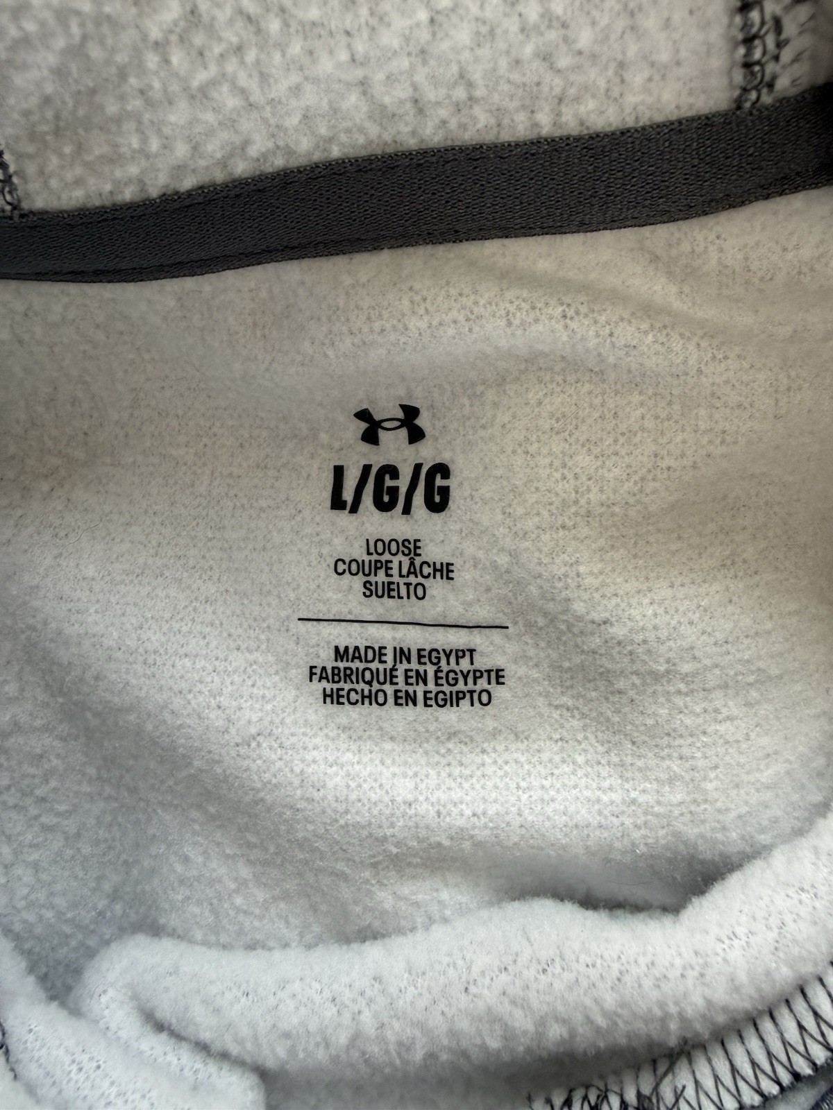 Under Armour Women’s Gray Fleece Pullover Hoodie Logo Graphic Pocket Loose L