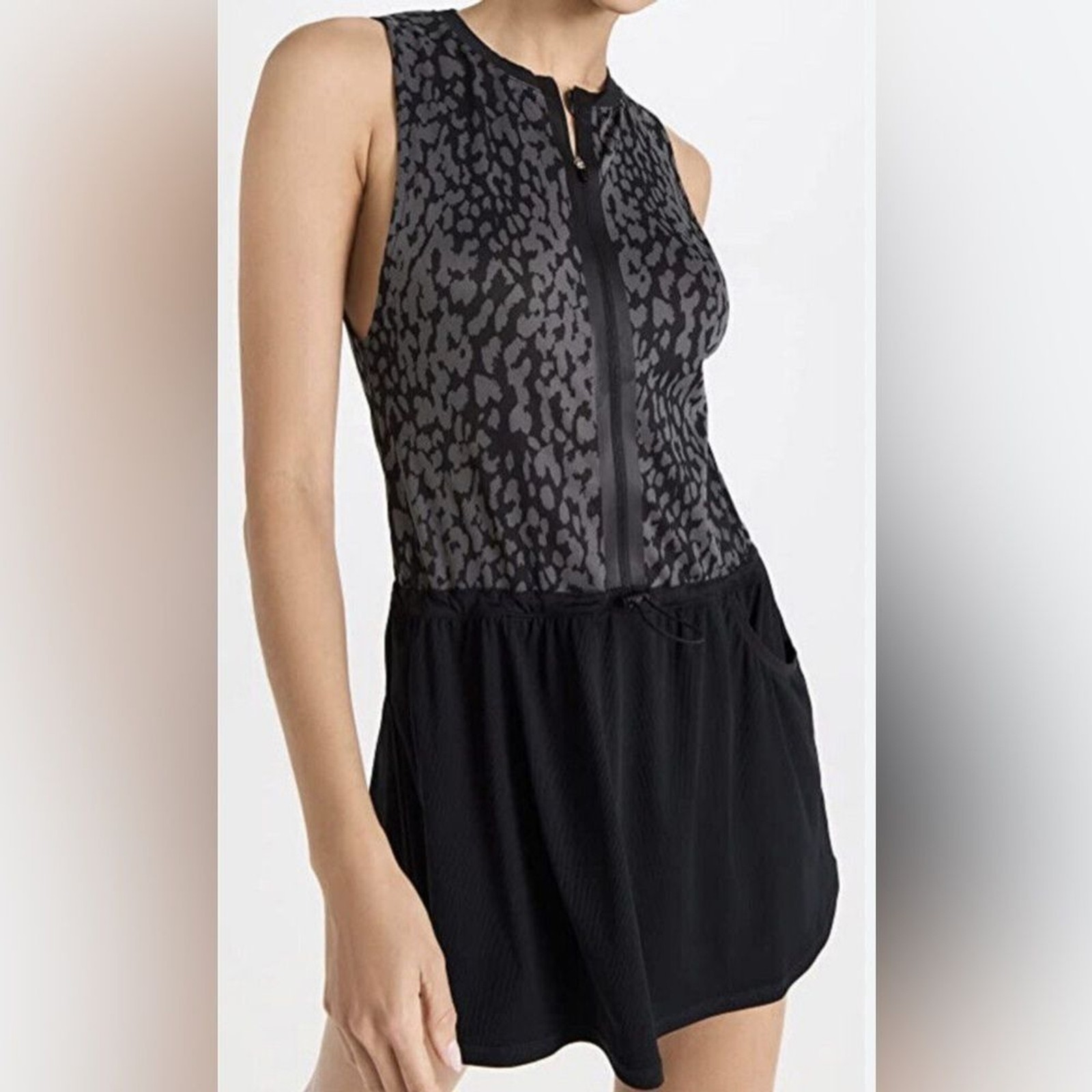 NWT Varley Lagoda Tennis Dress Shadow Animal Print Small Pickleball