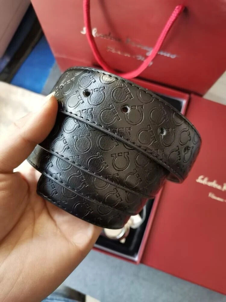 Salvatore Ferragamo Men’s Leather Belt Exquisite Italian Craftsmans Luxury Gift
