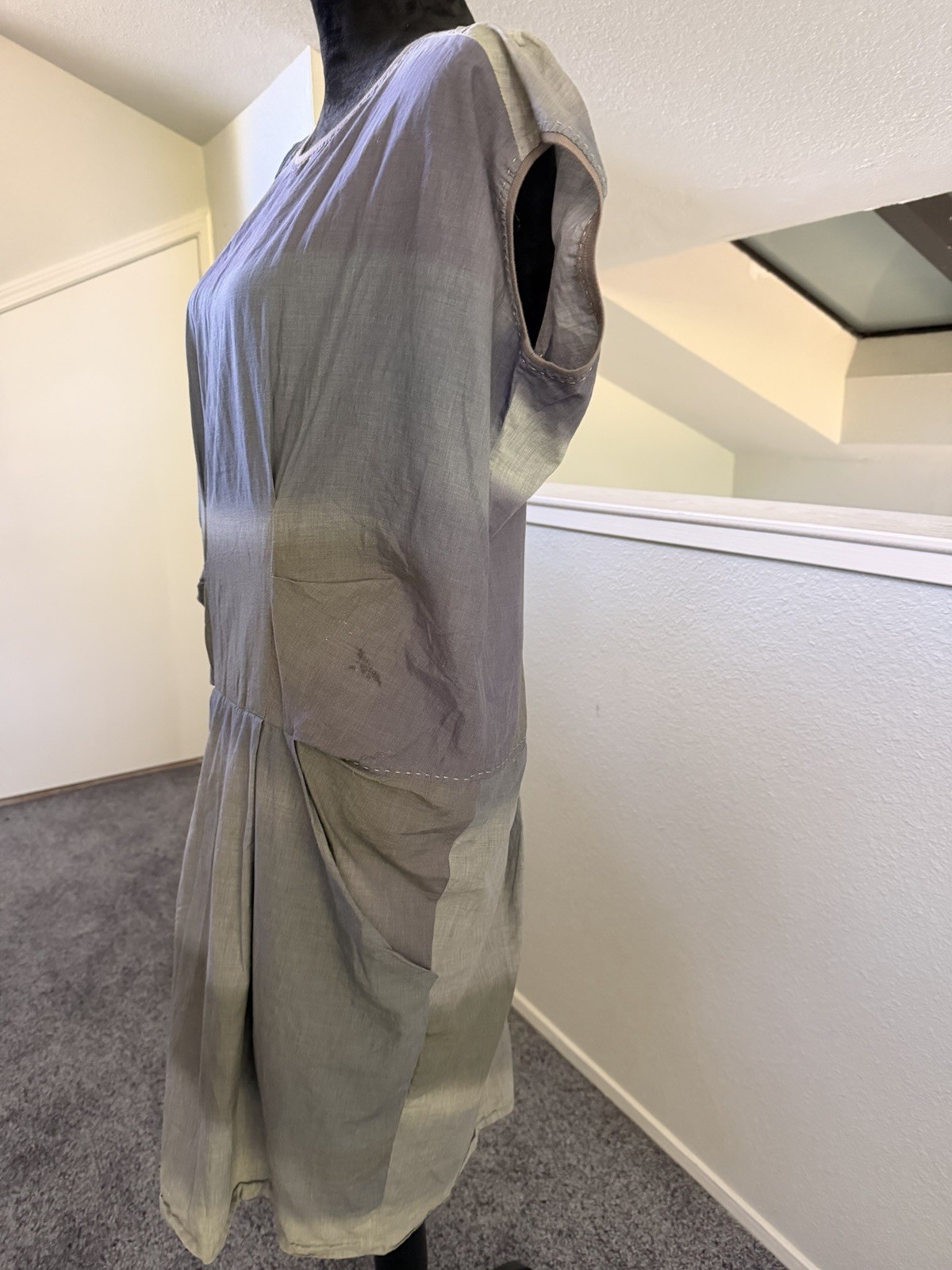 Gunex Dress Avant Garde Draped Style Comfy Minimalist Size 12