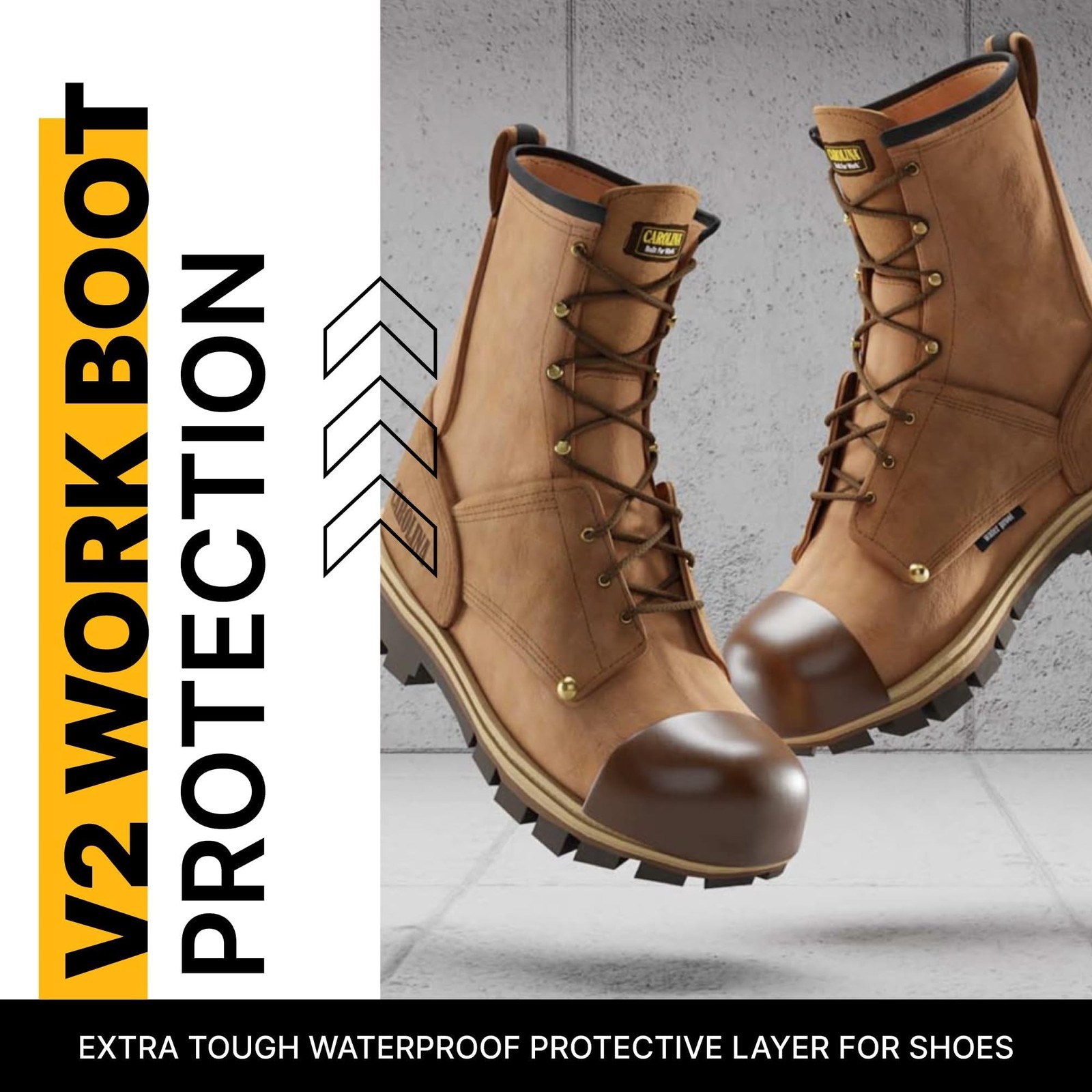 V2 Work Boot Toe Protector, Liquid Boot Guard, Brown Adhesive Shoe Crease Pro…