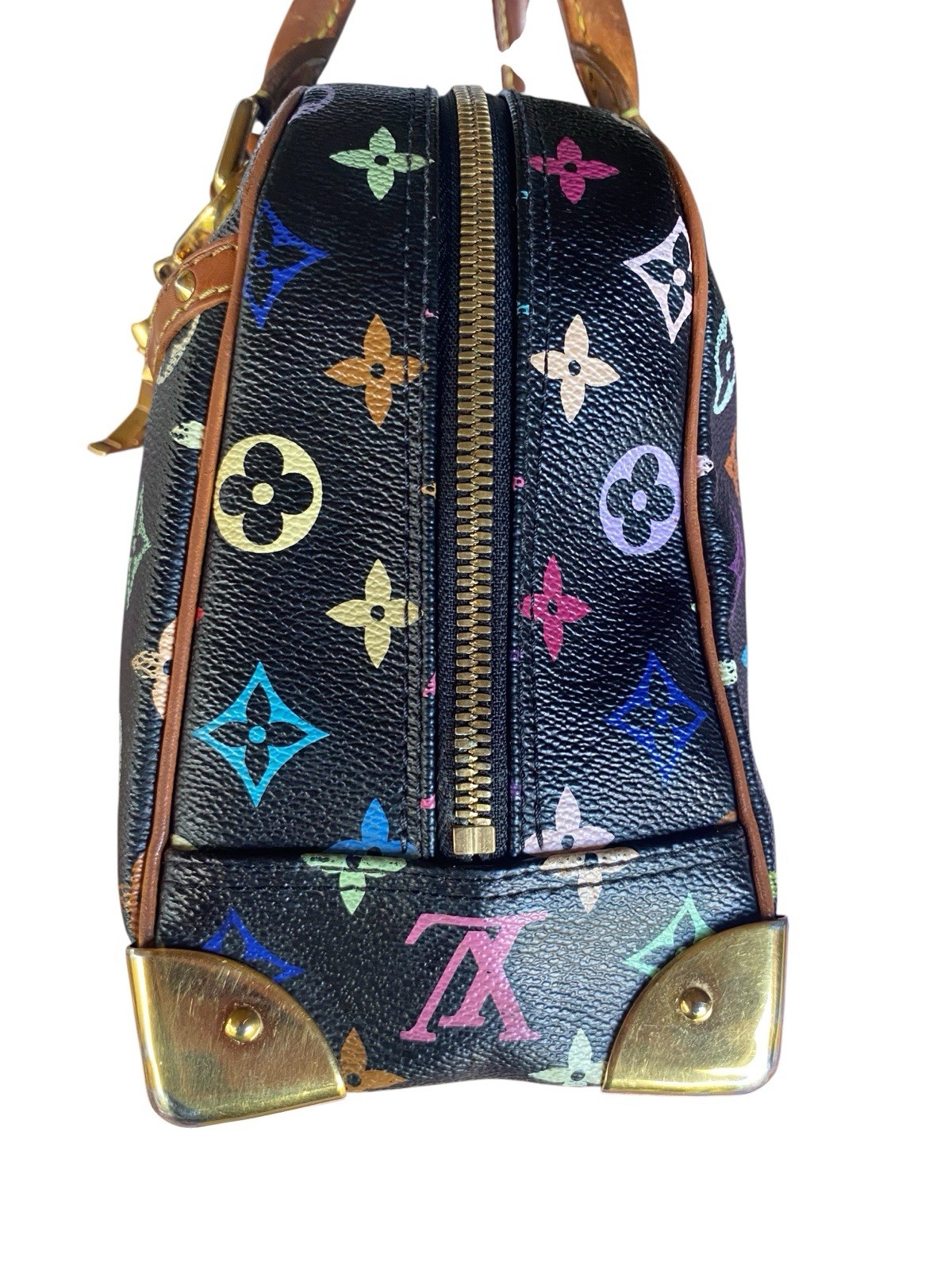🍒ICONIC BAG LOUIS VUITTON TROUVILLE TAKASHI MURAKAMI MULTICOLOR BLACK AUTH 🍓