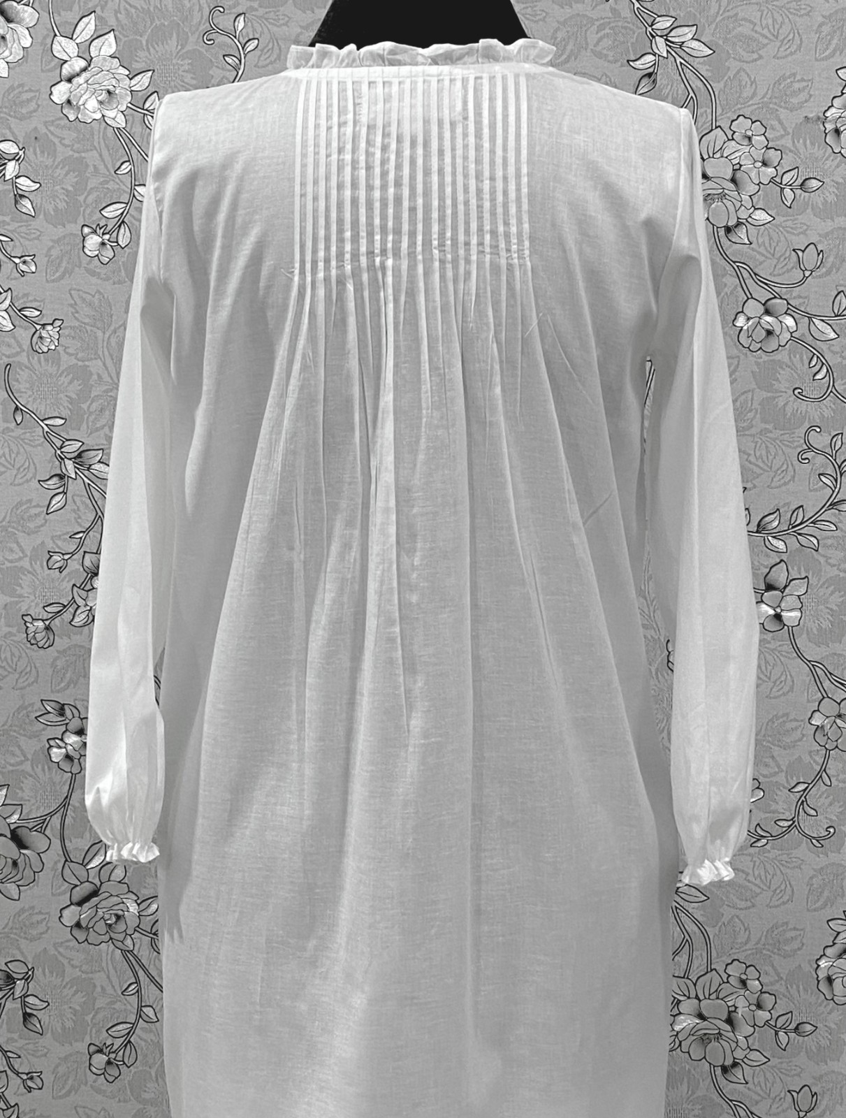 SoieRose Victorian 100% Cotton Nightgown with Pintuck Bodice – SR-1229