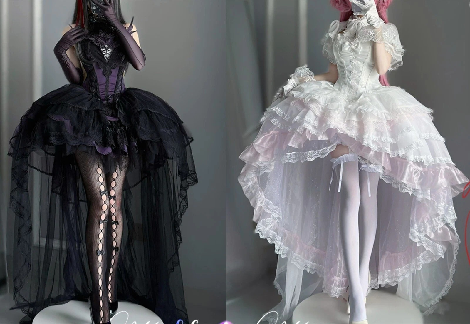Womens Hoop Skirts for Rococo Victorian Dress Double Pannier Crinoline Bustle
