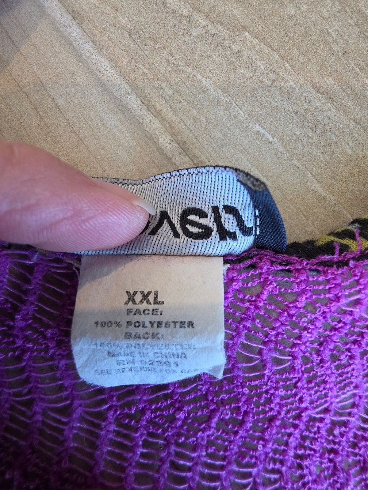 Weavers Purple Multicolor Geometric Mesh Racerback Tank Size XXL