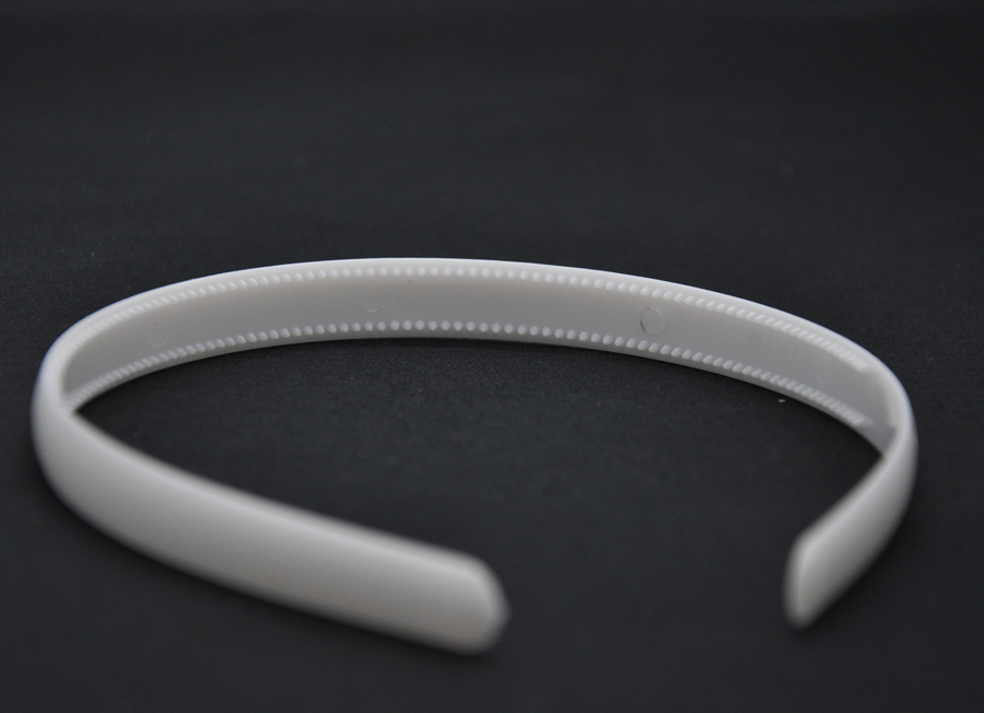 12 Plastic Headbands w/ Inner Teeth White or Black US Seller