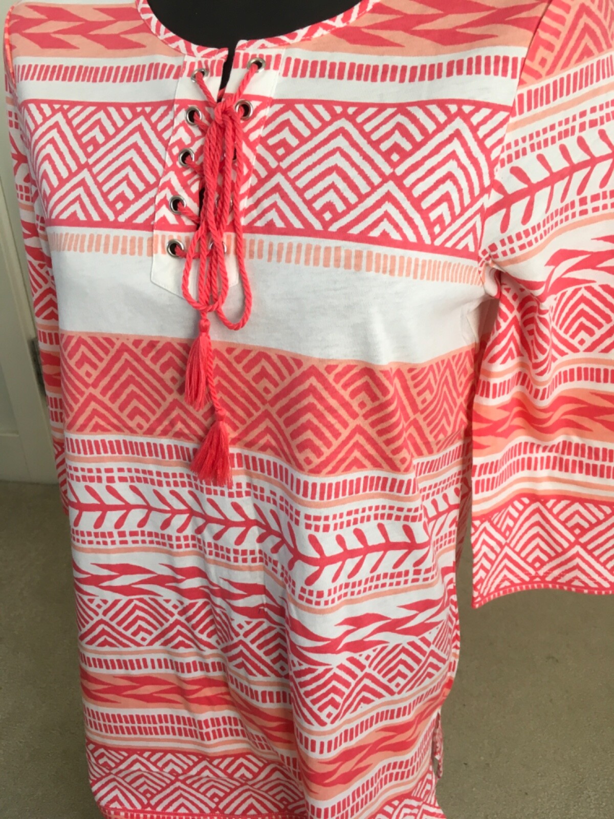 Emreco Ladies Tunic Style 3Qtr sleeve 100% Cotton top – BNWT