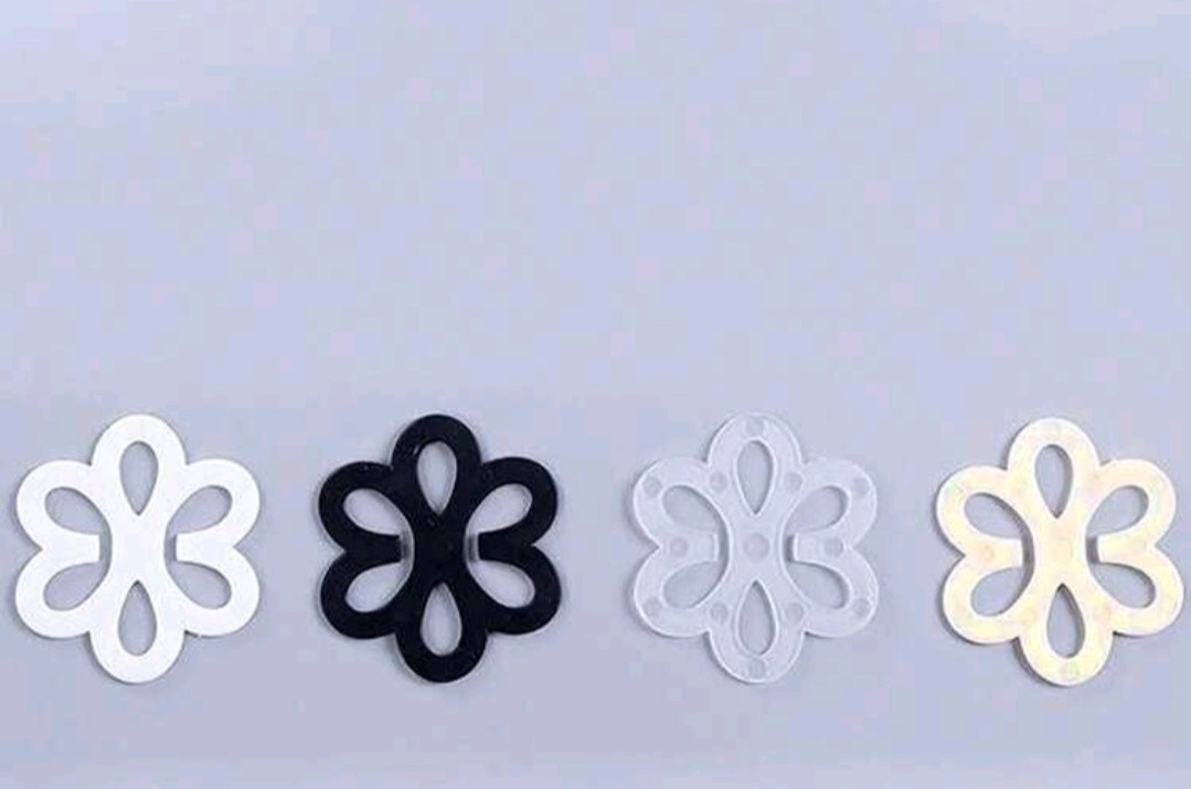 4PCs Women Bra Strap Holder Clips Flowers Shape Anti-Slip Bra Cross Back Clips