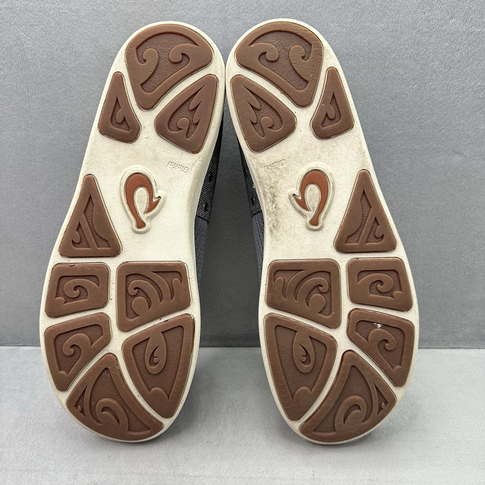 OluKai Nohea Moku Mens Size 12 Shoes Slip-On Gray Mesh Comfort Sneakers