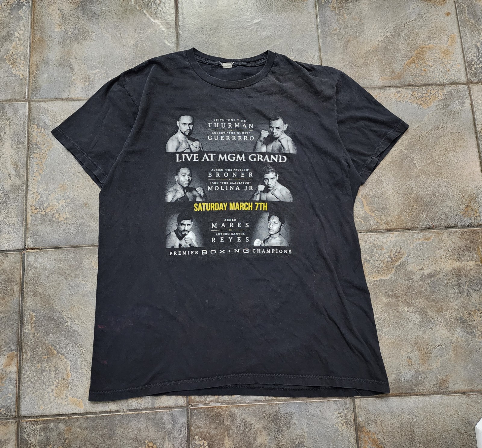 MGM Grand Premier Boxing Champions XL Thurman Vs Guerrero 2015 Las Vegas T Shirt