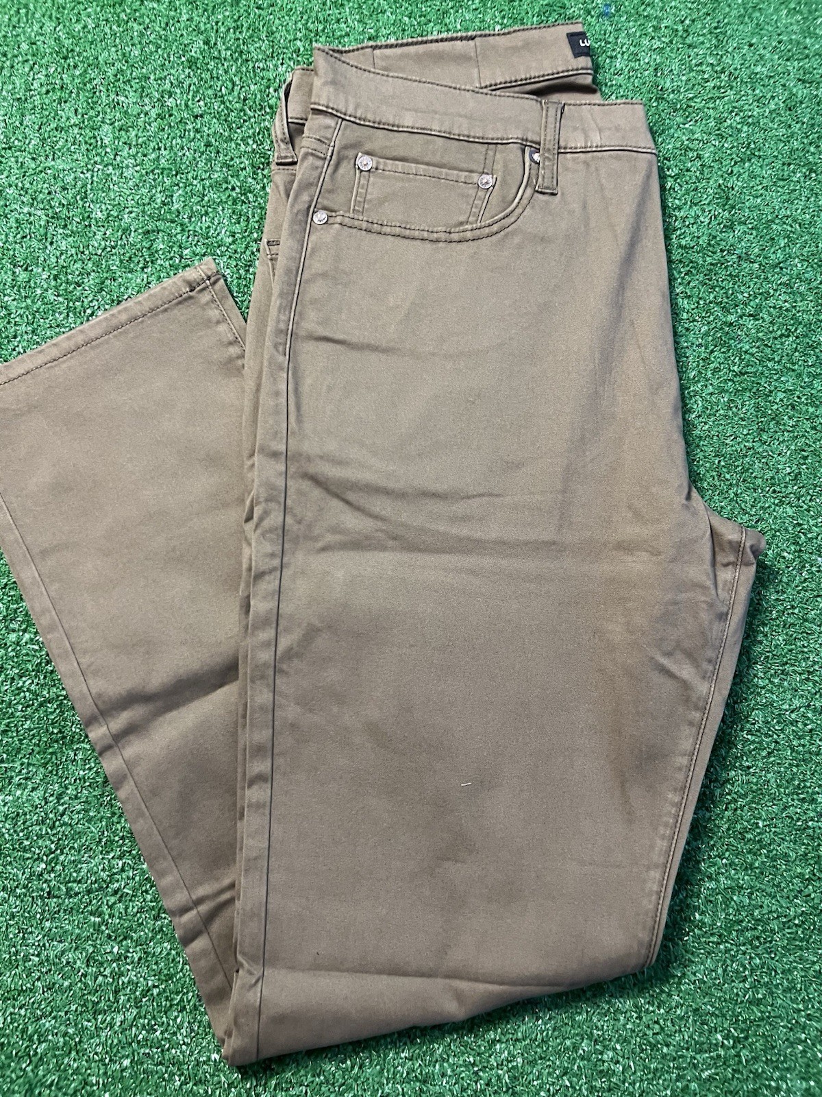 Lucky Brand Jeans Pants Mens 34×32 410 Athletic Straight Stretch Brown – NEW $99