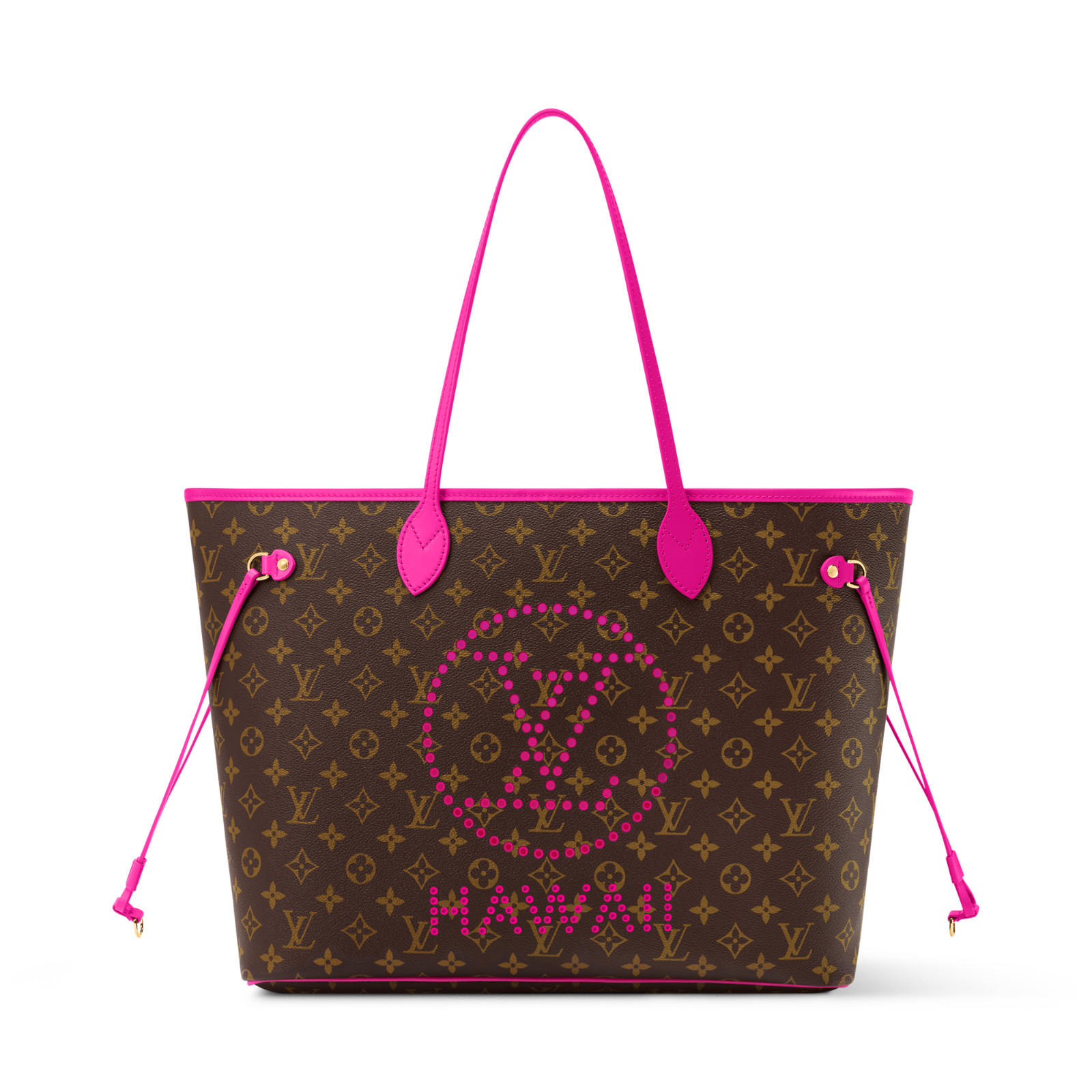 Louis Vuitton Hawaii Neverfull GM Monogram Hot Pink Shoulder Bag Tote LTD Maui