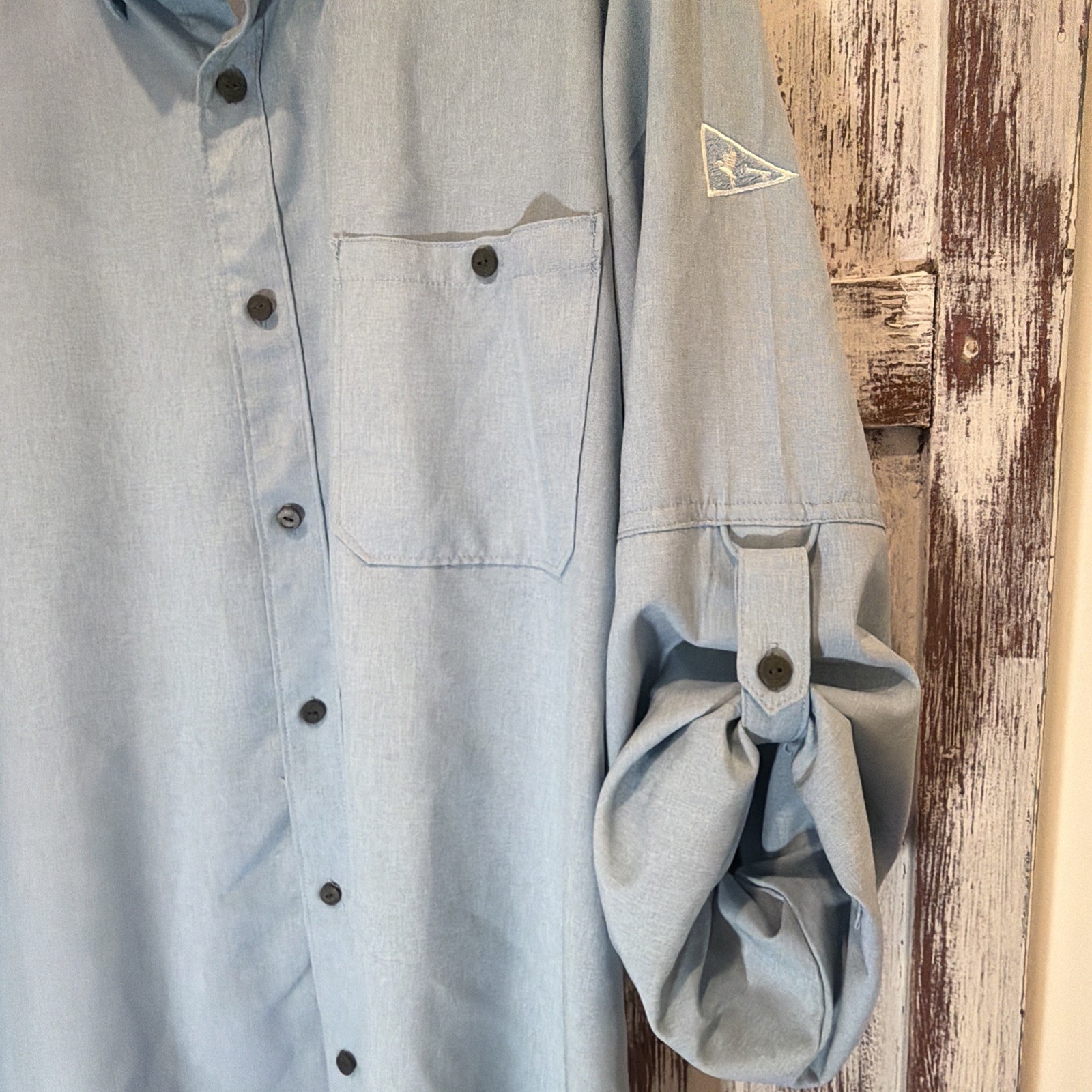 Fish Hippie🌟Men SZ~XL Performance Outdoor Button/Roll~Tab Long~Sleeve Shirt💥