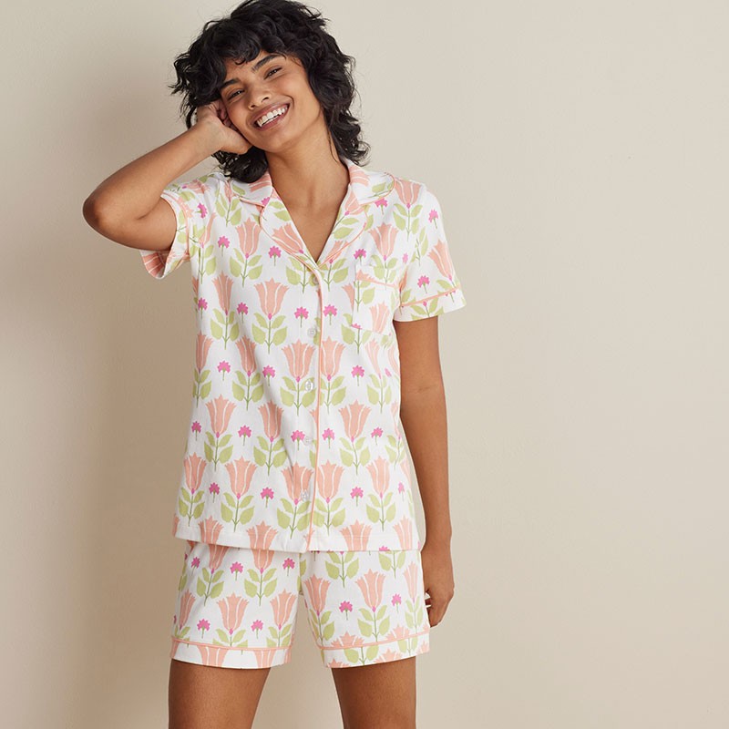 Printed Peruvian Cotton Women’s Shorts Set
