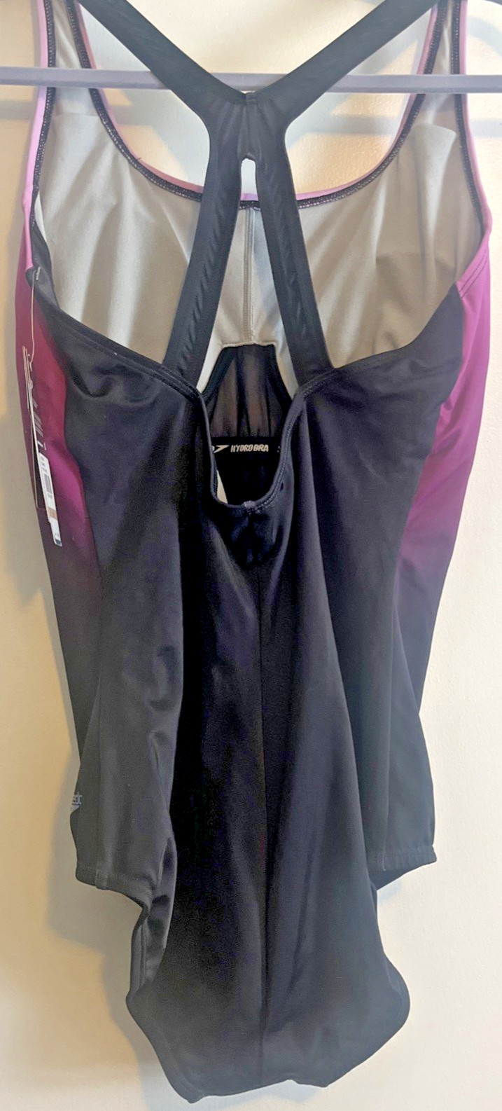 Speedo Swimsuit 1 Piece Creora Highclo Potent Purple 12 NWT-UPF 50+ Moderate Cup